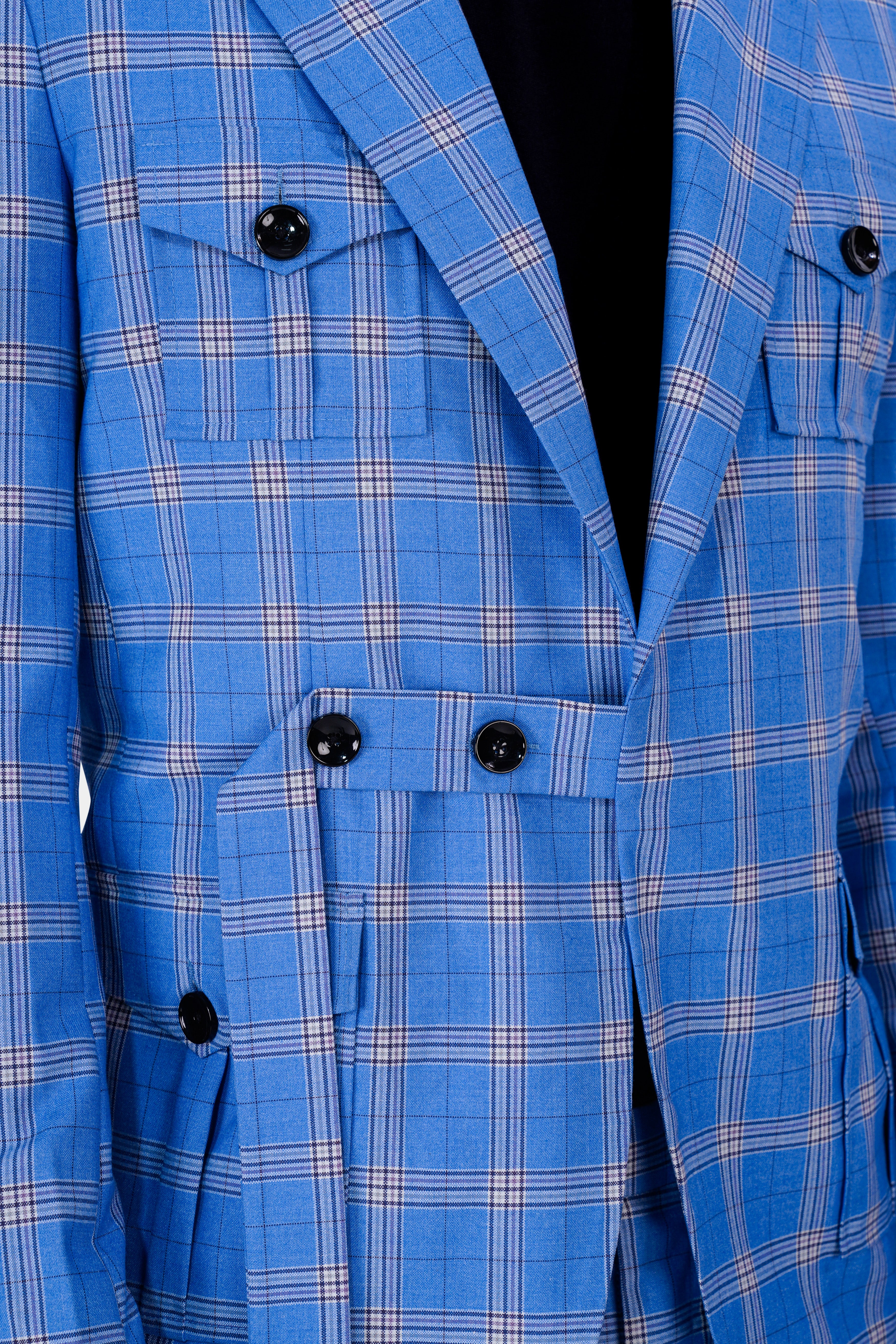 Celestial Blue and Martinique Purple Plaid Wool Rich Designer Blazer BL2855-SB-D396-36, BL2855-SB-D396-38, BL2855-SB-D396-40, BL2855-SB-D396-42, BL2855-SB-D396-44, BL2855-SB-D396-46, BL2855-SB-D396-48, BL2855-SB-D396-50, BL2855-SB-D396-52, BL2855-SB-D396-54, BL2855-SB-D396-56, BL2855-SB-D396-58, BL2855-SB-D396-60