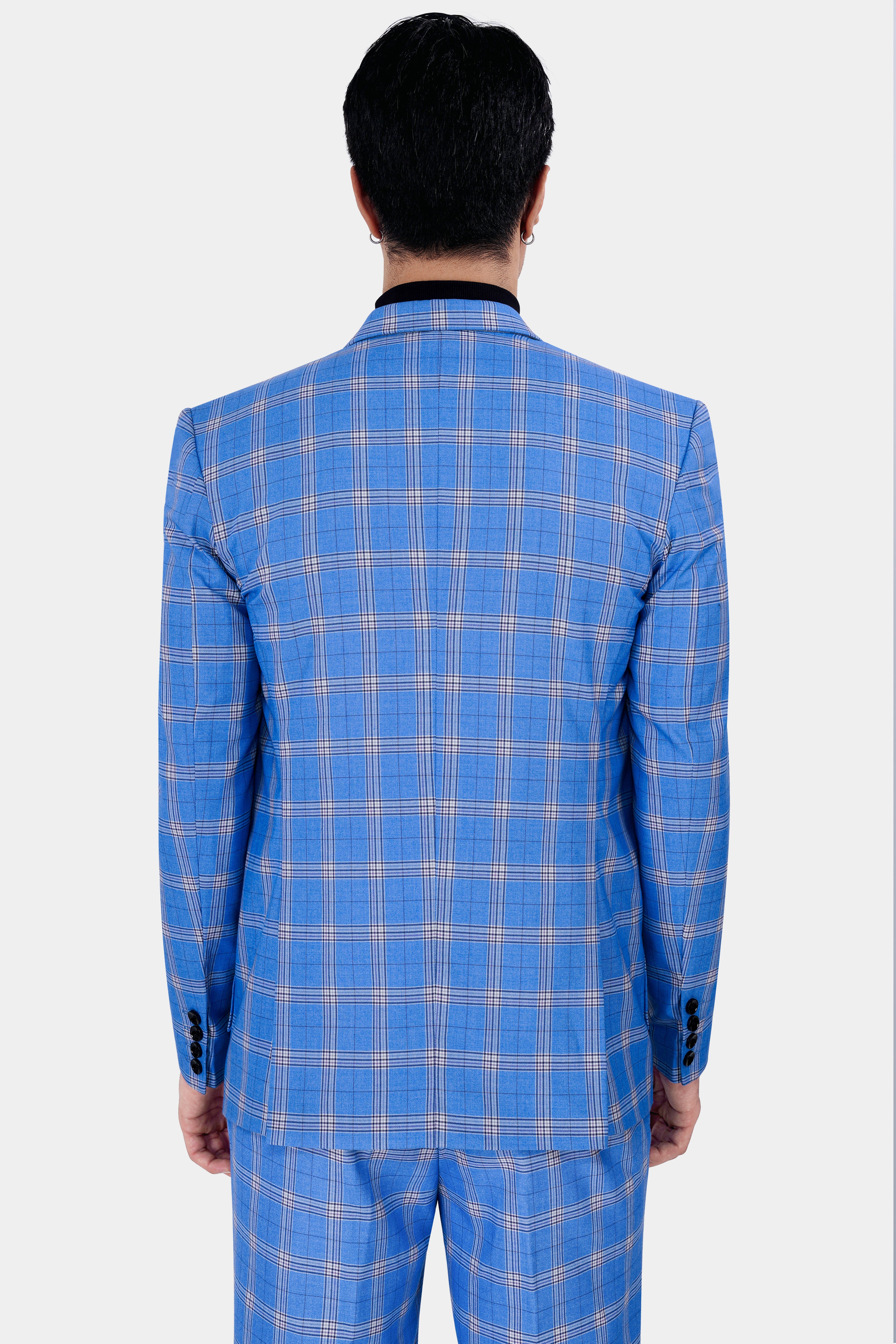 Celestial Blue and Martinique Purple Plaid Wool Rich Designer Blazer BL2856-SB-D395-36, BL2856-SB-D395-38, BL2856-SB-D395-40, BL2856-SB-D395-42, BL2856-SB-D395-44, BL2856-SB-D395-46, BL2856-SB-D395-48, BL2856-SB-D395-50, BL2856-SB-D395-52, BL2856-SB-D395-54, BL2856-SB-D395-56, BL2856-SB-D395-58, BL2856-SB-D395-60