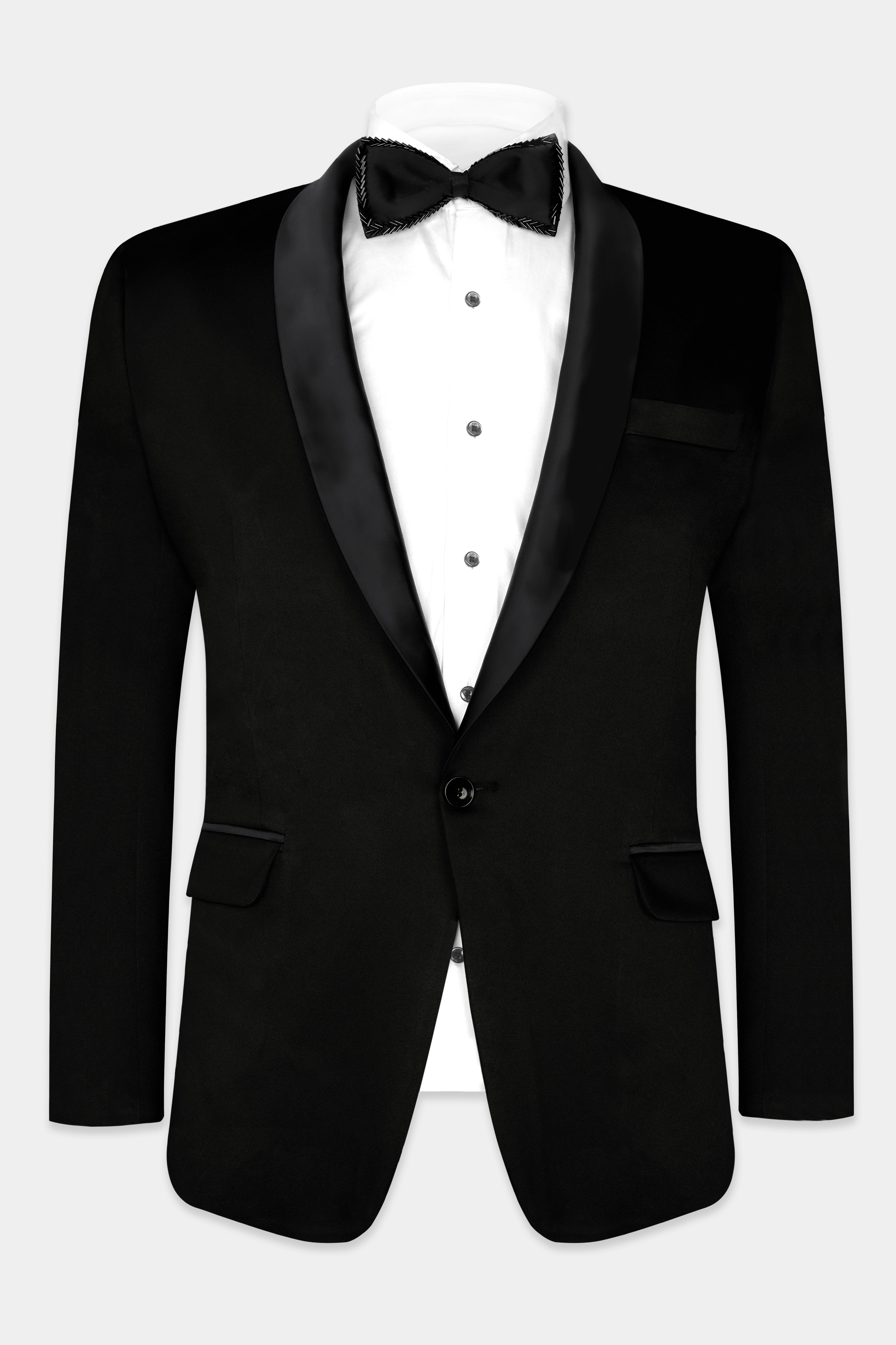 Jade Black Wool Rich Tuxedo Blazer BL2896-BKL-36, BL2896-BKL-38, BL2896-BKL-40, BL2896-BKL-42, BL2896-BKL-44, BL2896-BKL-46, BL2896-BKL-48, BL2896-BKL-50, BL2896-BKL-52, BL2896-BKL-54, BL2896-BKL-56, BL2896-BKL-58, BL2896-BKL-60
