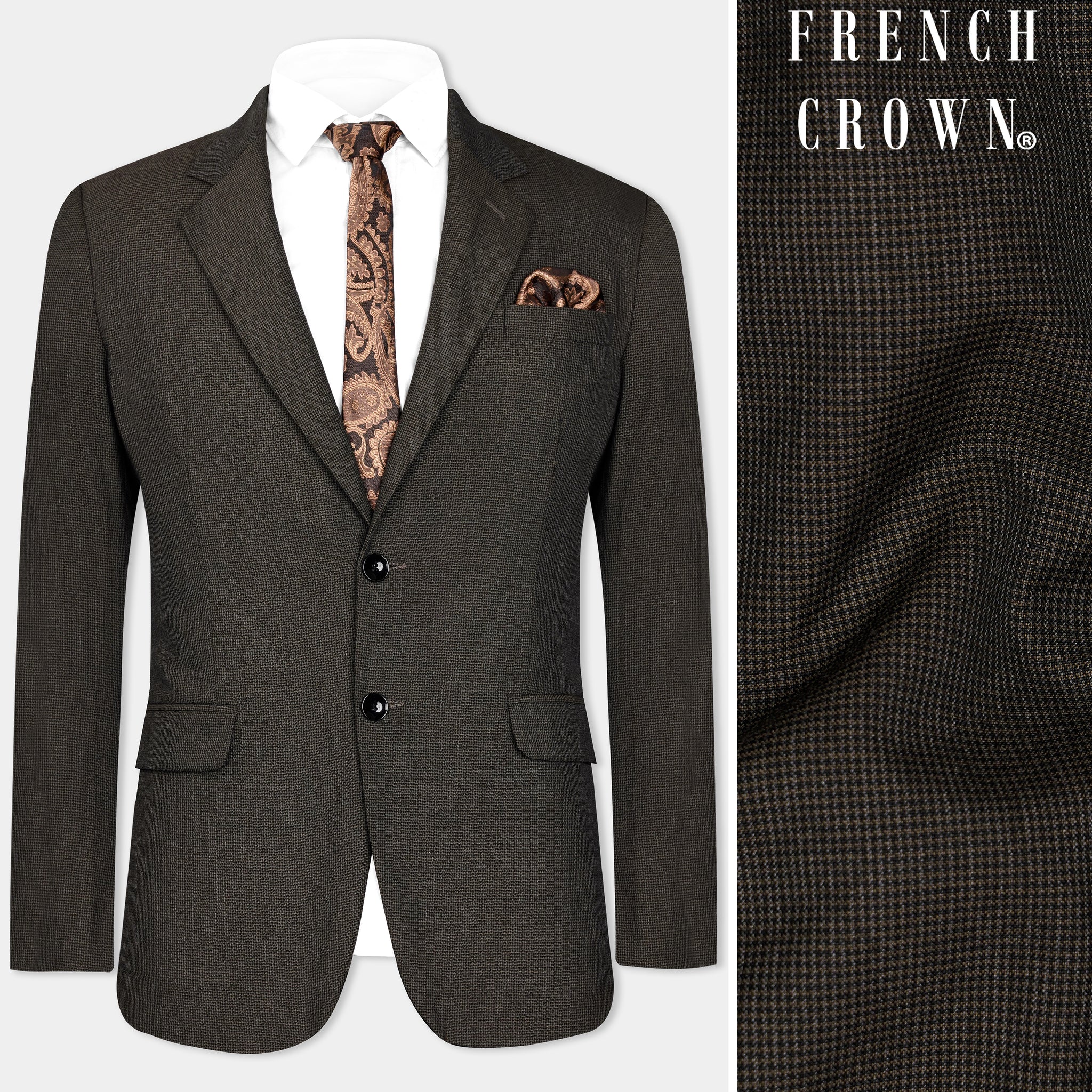 Honor Wool Blend Blazer Brown