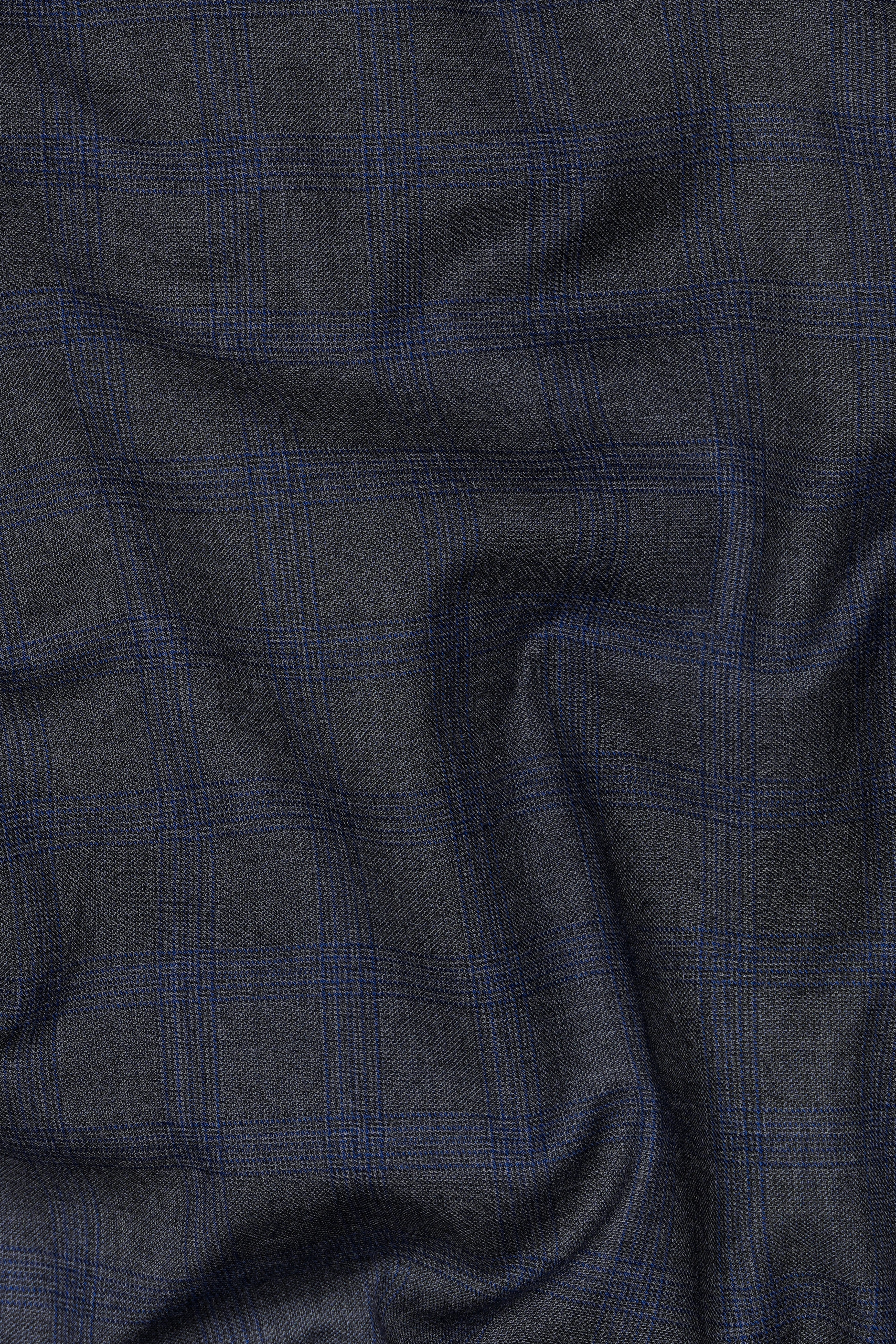 Capecod Gray and Delft Blue Subtle Checkered Wool Rich Blazer BL2905-SB-36, BL2905-SB-38, BL2905-SB-40, BL2905-SB-42, BL2905-SB-44, BL2905-SB-46, BL2905-SB-48, BL2905-SB-50, BL2905-SB-52, BL2905-SB-54, BL2905-SB-56, BL2905-SB-58, BL2905-SB-60