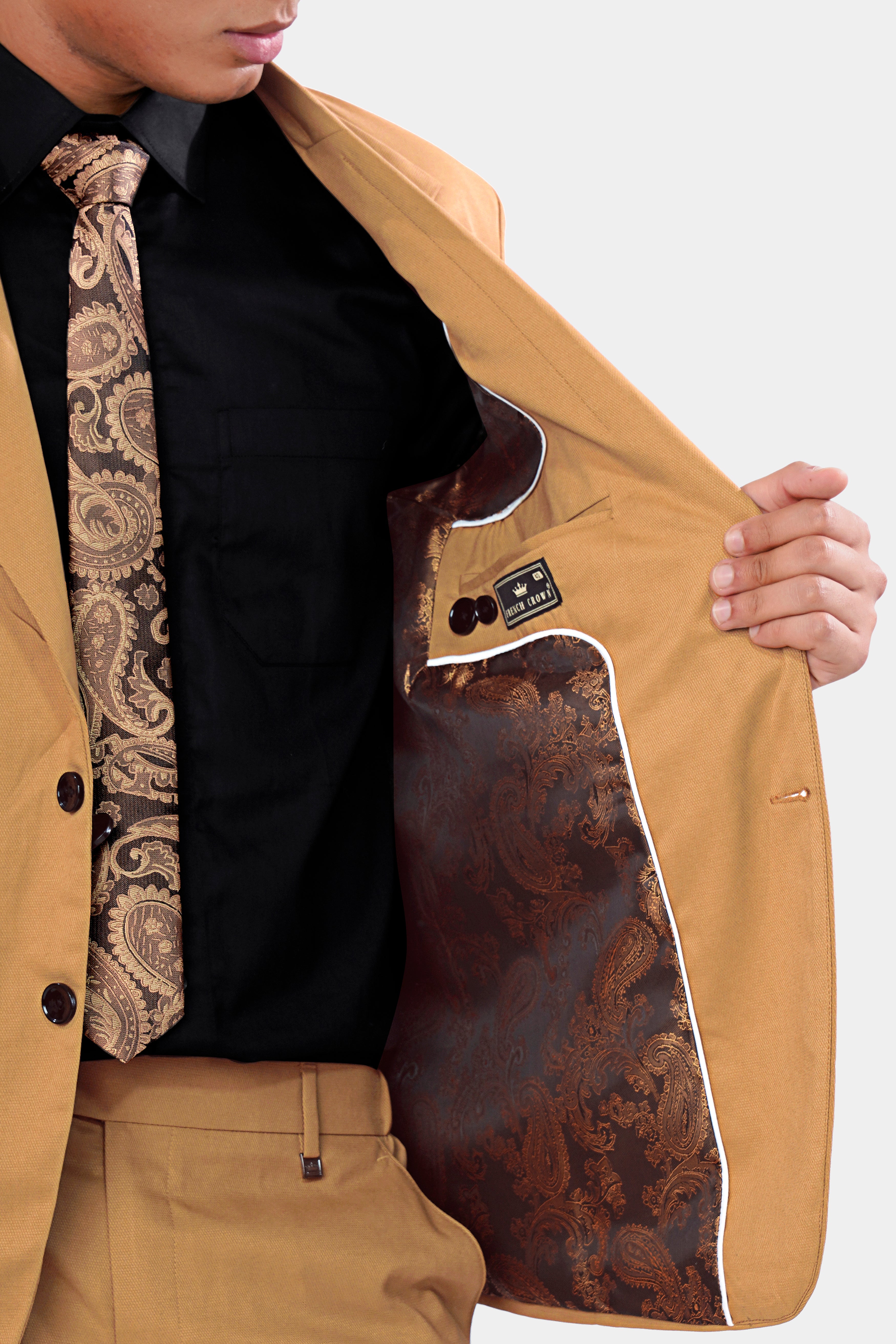 Twine Brown Dobby Textured Single Breasted Blazer BL2924-SB-36, BL2924-SB-38, BL2924-SB-40, BL2924-SB-42, BL2924-SB-44, BL2924-SB-46, BL2924-SB-48, BL2924-SB-50, BL2924-SB-52, BL2924-SB-54, BL2924-SB-56, BL2924-SB-58, BL2924-SB-60