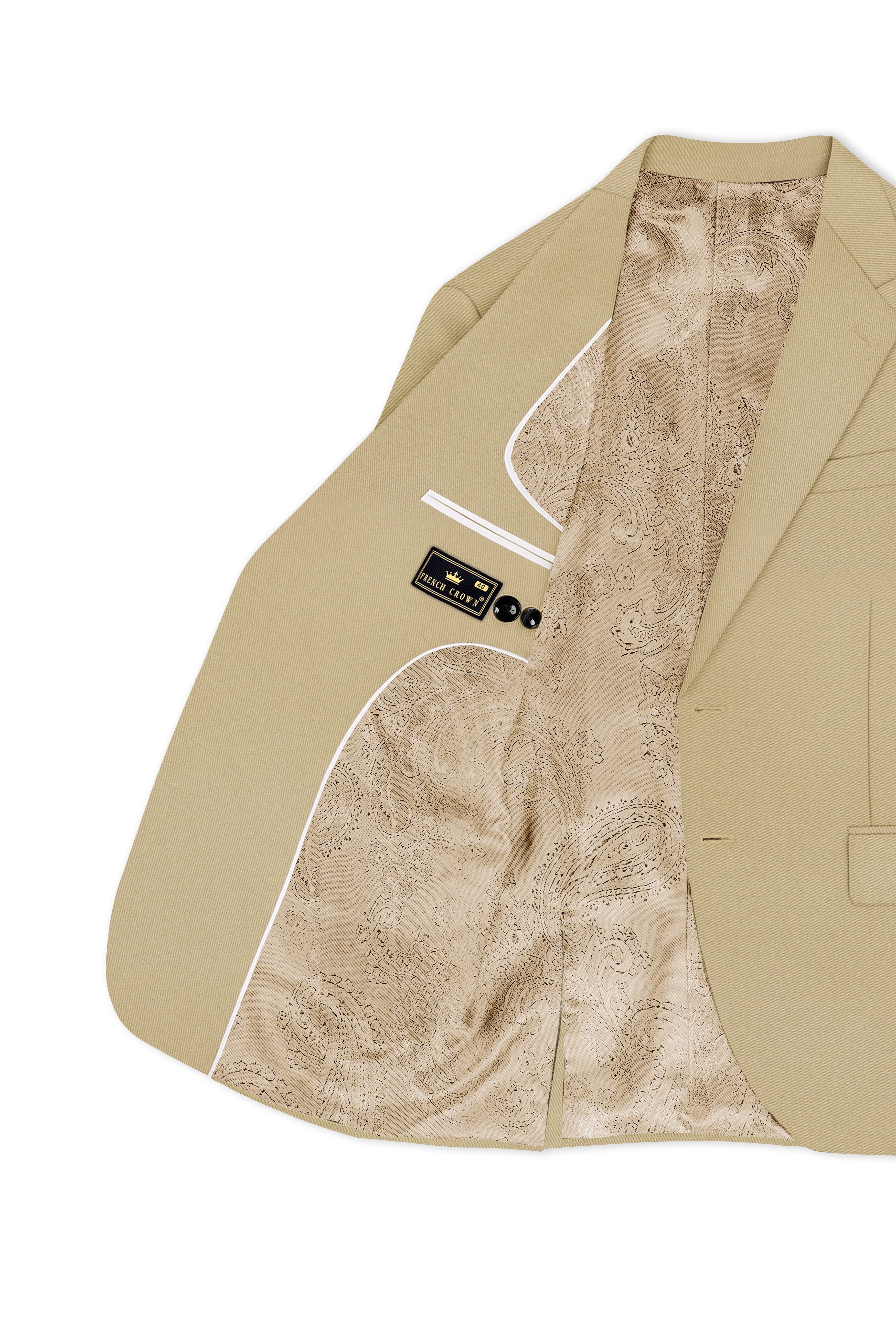 Yuma Cream Wool Rich Single Breasted Blazer