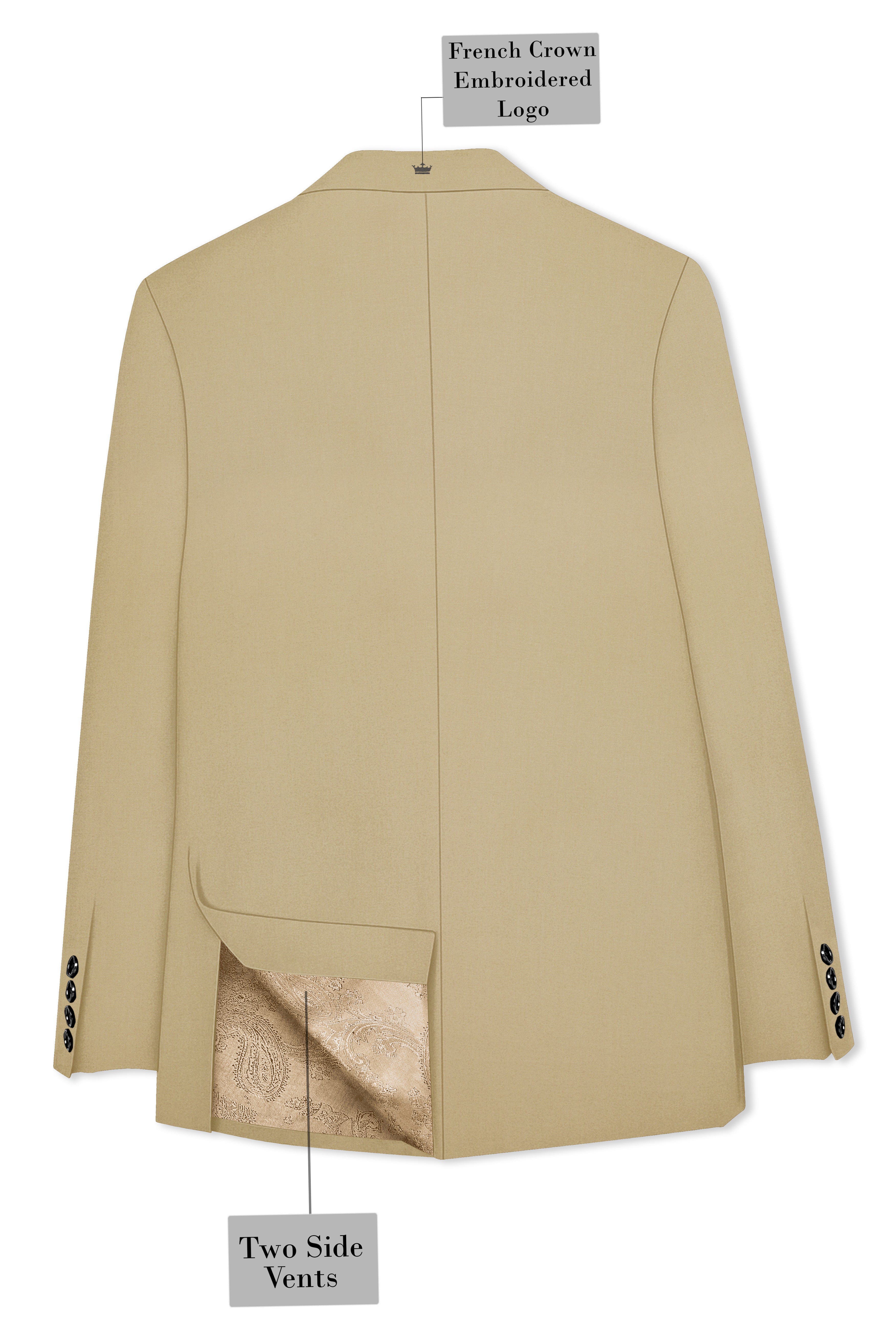 Yuma Cream Wool Rich Single Breasted Blazer