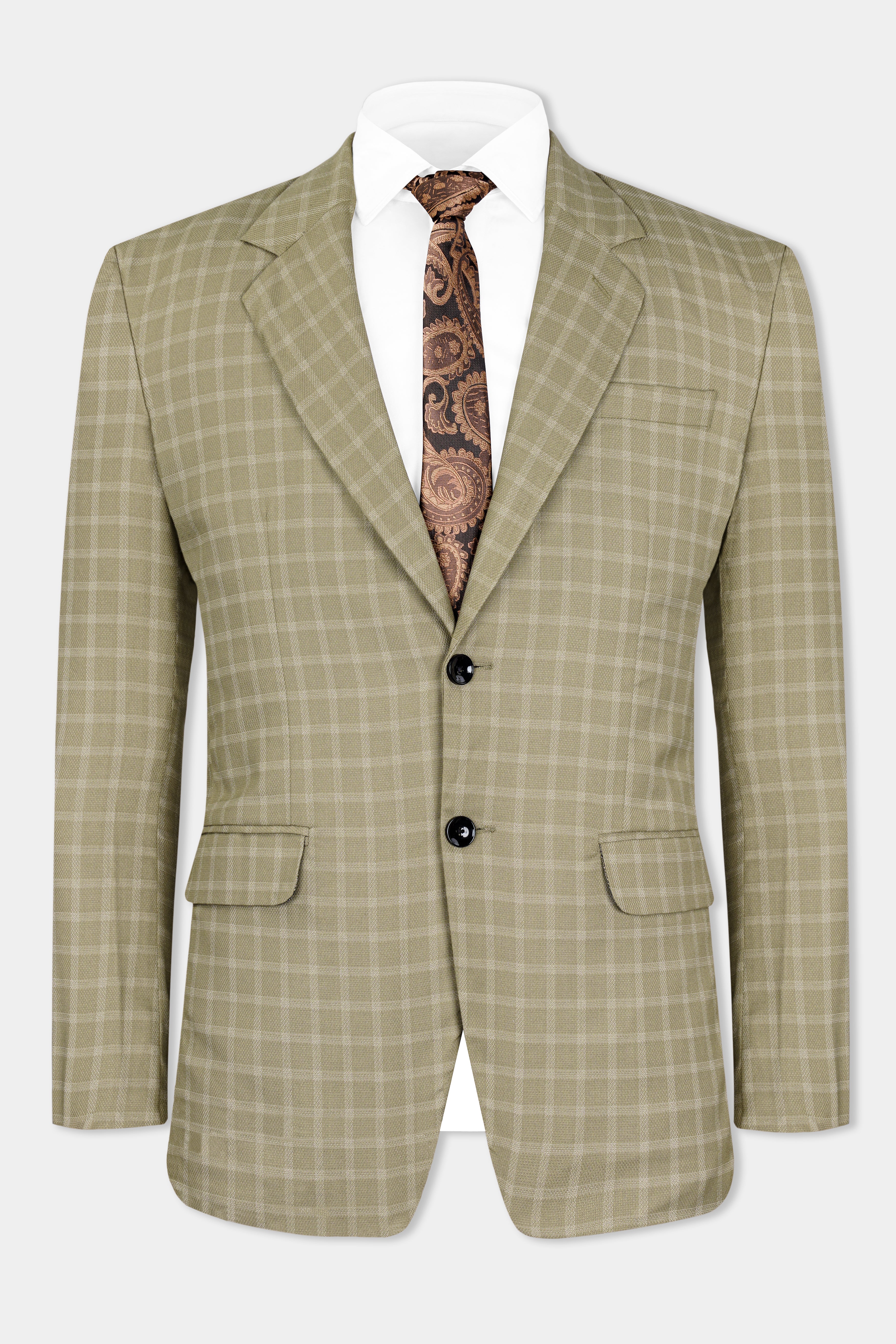 Sandrift Brown Checkered Wool Rich Single Breasted Blazer BL2931-SB-36, BL2931-SB-38, BL2931-SB-40, BL2931-SB-42, BL2931-SB-44, BL2931-SB-46, BL2931-SB-48, BL2931-SB-50, BL2931-SB-52, BL2931-SB-54, BL2931-SB-56, BL2931-SB-58, BL2931-SB-60