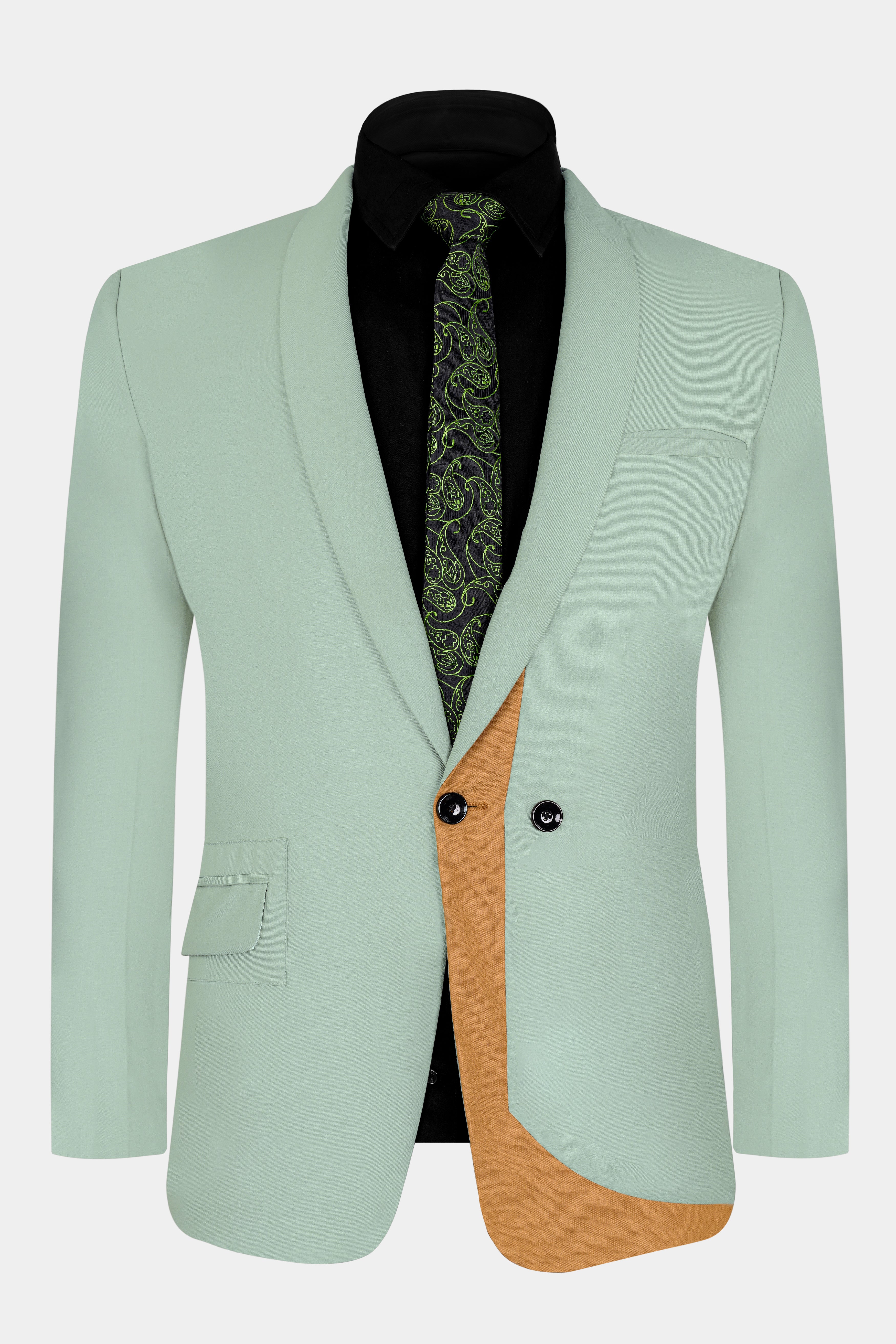 Xanadu Green and Twine Brown Wool Rich Designer Blazer BL2938-D66-36, BL2938-D66-38, BL2938-D66-40, BL2938-D66-42, BL2938-D66-44, BL2938-D66-46, BL2938-D66-48, BL2938-D66-50, BL2938-D66-52, BL2938-D66-54, BL2938-D66-56, BL2938-D66-58, BL2938-D66-60