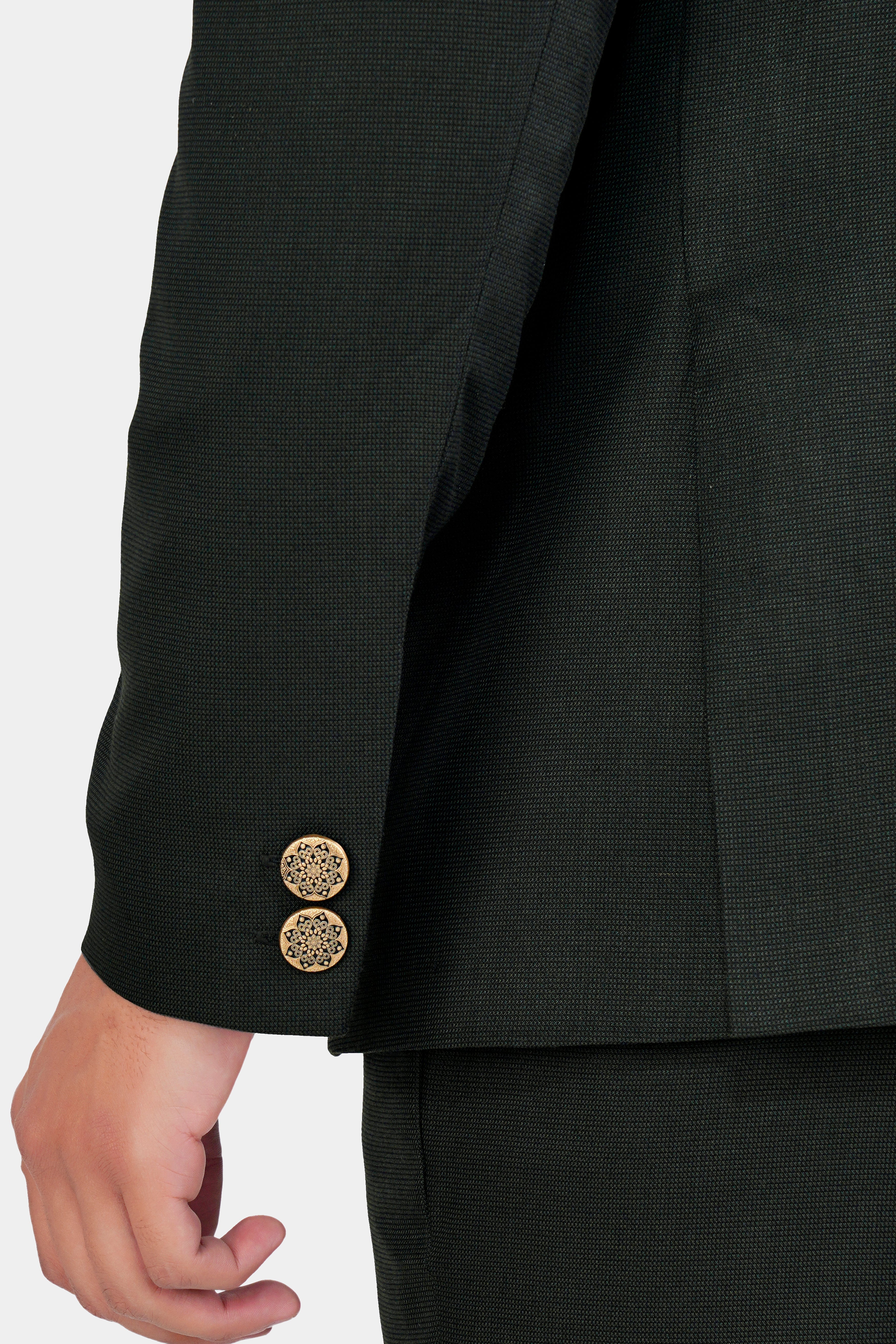 Kaitoke Green Wool Rich Cross Buttoned Bandhgala Blazer BL2961-CBG-36, BL2961-CBG-38, BL2961-CBG-40, BL2961-CBG-42, BL2961-CBG-44, BL2961-CBG-46, BL2961-CBG-48, BL2961-CBG-50, BL2961-CBG-52, BL2961-CBG-54, BL2961-CBG-56, BL2961-CBG-58, BL2961-CBG-60