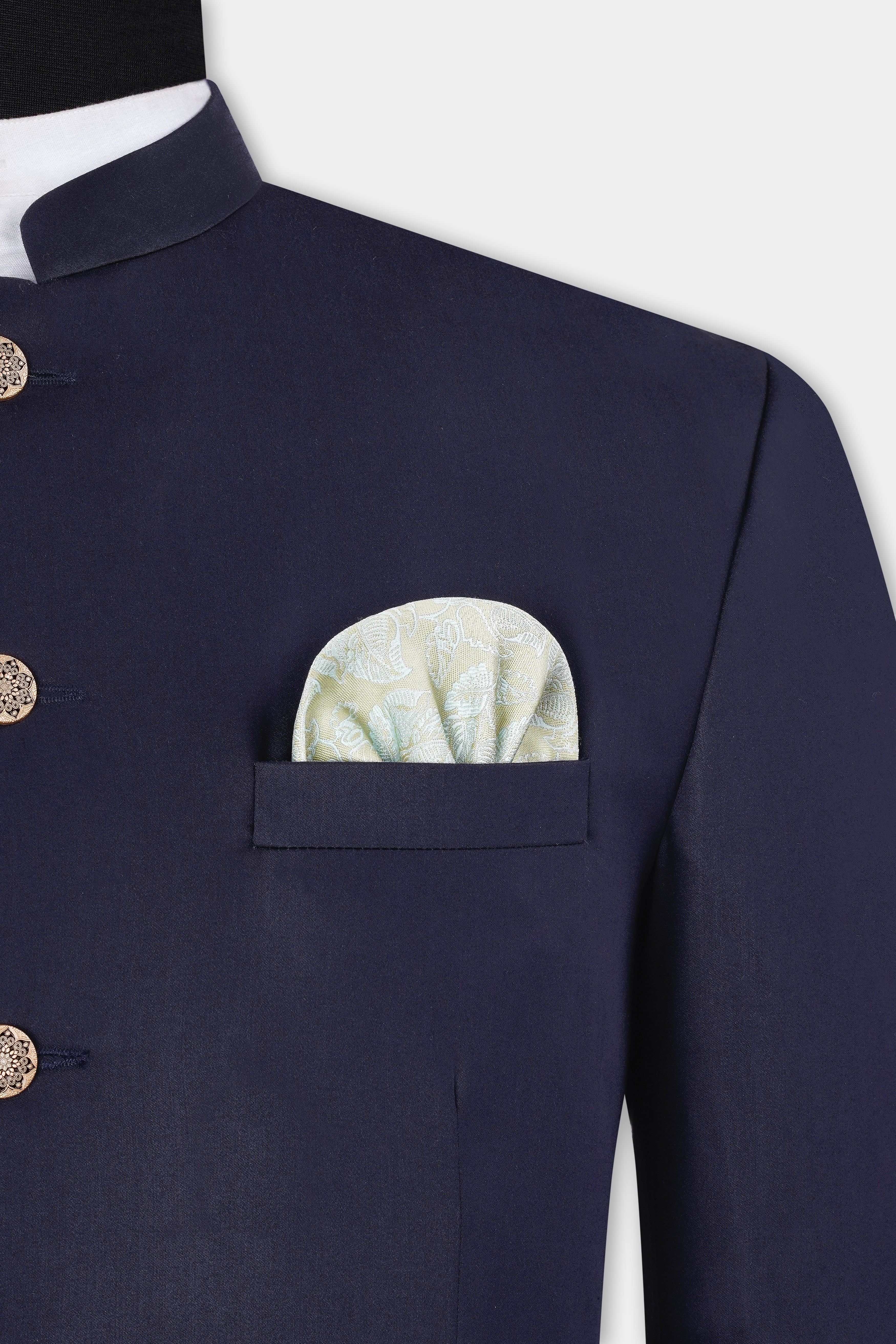 Ebony Clay Wool Rich Bandhgala Blazer BL2980-BG-36, BL2980-BG-38, BL2980-BG-40, BL2980-BG-42, BL2980-BG-44, BL2980-BG-46, BL2980-BG-48, BL2980-BG-50, BL2980-BG-52, BL2980-BG-54, BL2980-BG-56, BL2980-BG-58, BL2980-BG-60