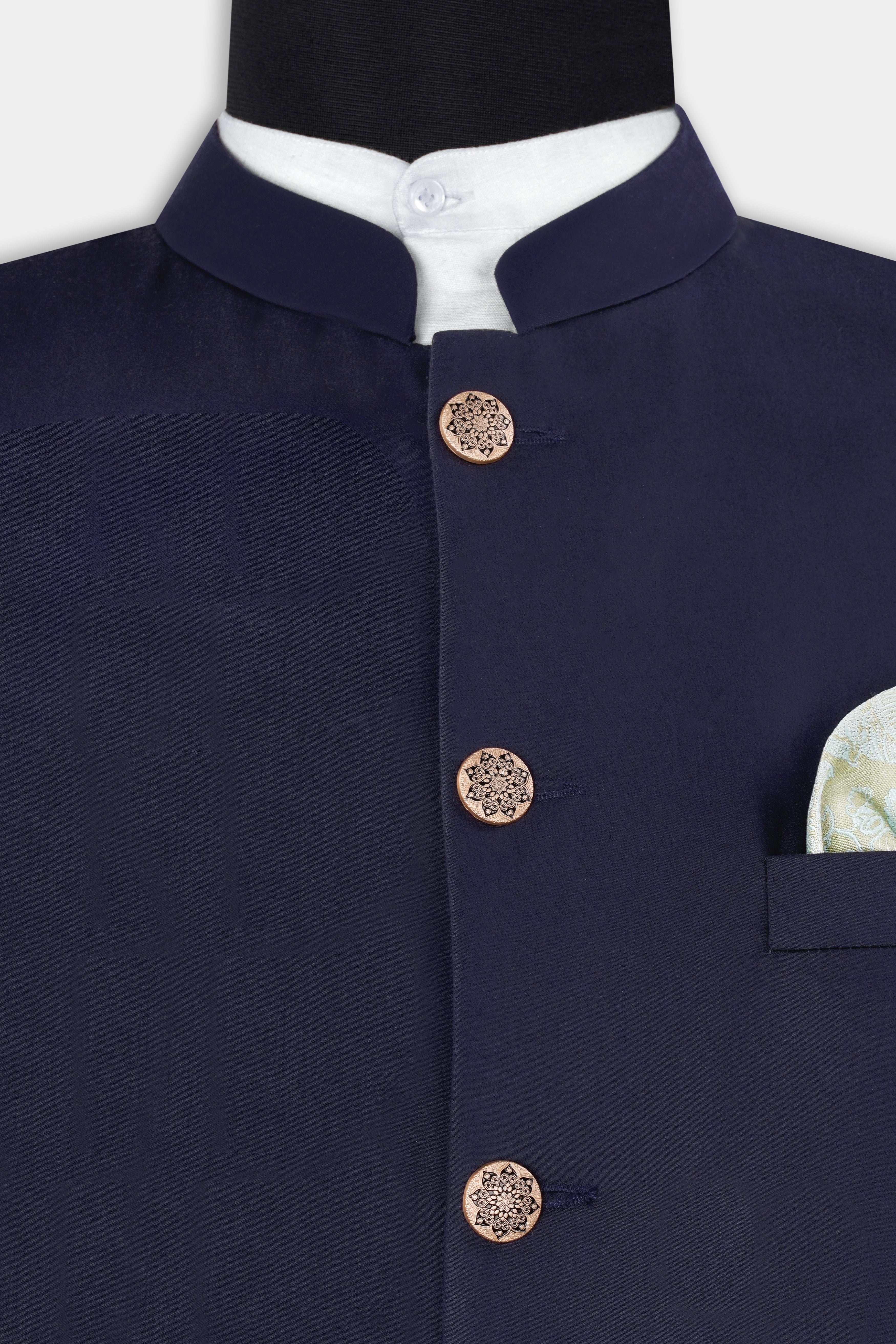 Ebony Clay Wool Rich Bandhgala Blazer BL2980-BG-36, BL2980-BG-38, BL2980-BG-40, BL2980-BG-42, BL2980-BG-44, BL2980-BG-46, BL2980-BG-48, BL2980-BG-50, BL2980-BG-52, BL2980-BG-54, BL2980-BG-56, BL2980-BG-58, BL2980-BG-60