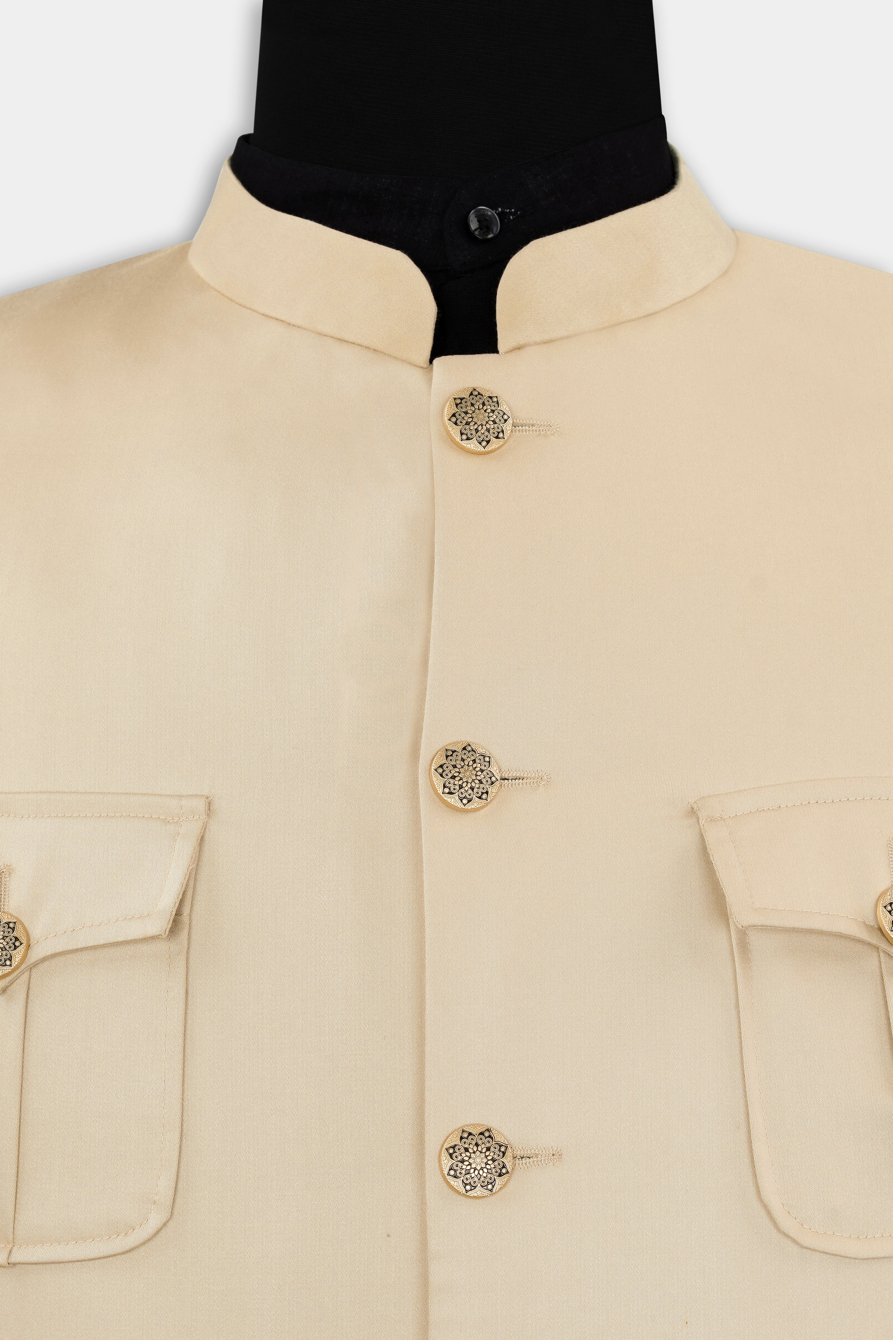 Ivory Cream Wool Rich Bandhgala Designer Blazer BL2991-BG-D41-36, BL2991-BG-D41-38, BL2991-BG-D41-40, BL2991-BG-D41-42, BL2991-BG-D41-44, BL2991-BG-D41-46, BL2991-BG-D41-48, BL2991-BG-D41-50, BL2991-BG-D41-52, BL2991-BG-D41-54, BL2991-BG-D41-56, BL2991-BG-D41-58, BL2991-BG-D41-60