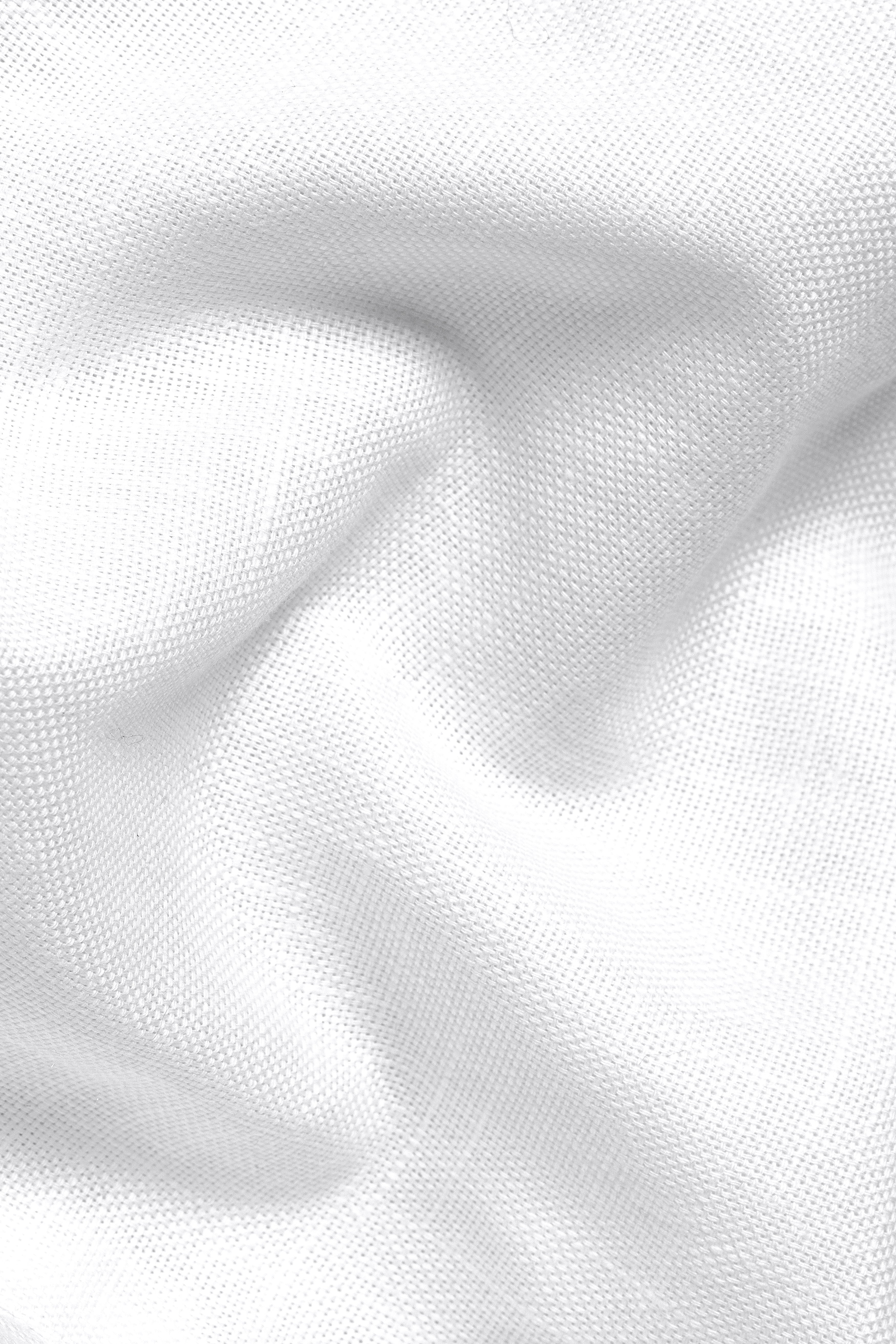 Bright White with Black Hand Painted Stretchable Designer Luxurious Linen Blazer