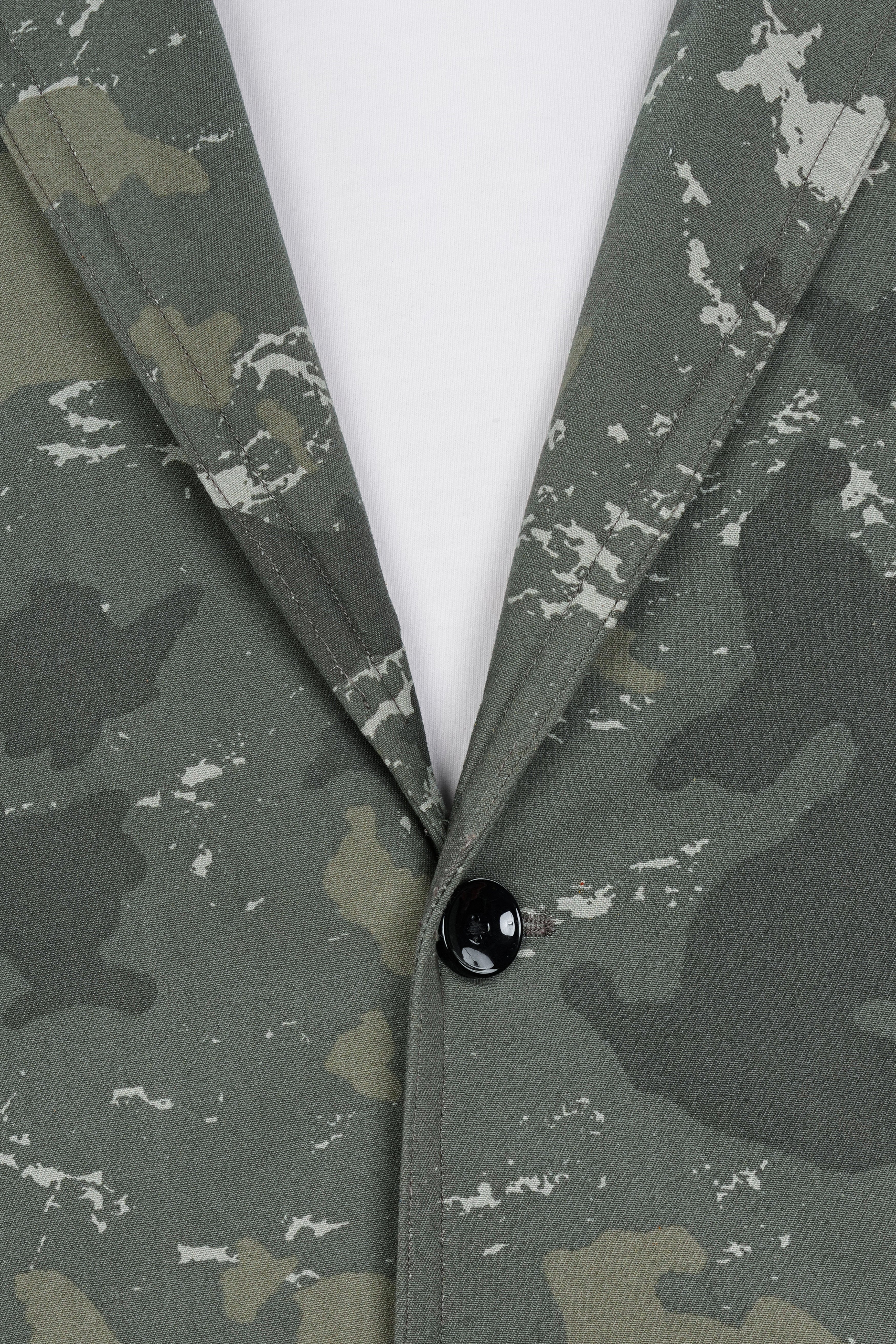 Flint Green with Fuscous Green Camouflage Premium Cotton Blazer BL3017-SB-D110-36, BL3017-SB-D110-38, BL3017-SB-D110-40, BL3017-SB-D110-42, BL3017-SB-D110-44, BL3017-SB-D110-46, BL3017-SB-D110-48, BL3017-SB-D110-50, BL3017-SB-D110-52, BL3017-SB-D110-54, BL3017-SB-D110-56, BL3017-SB-D110-58, BL3017-SB-D110-60