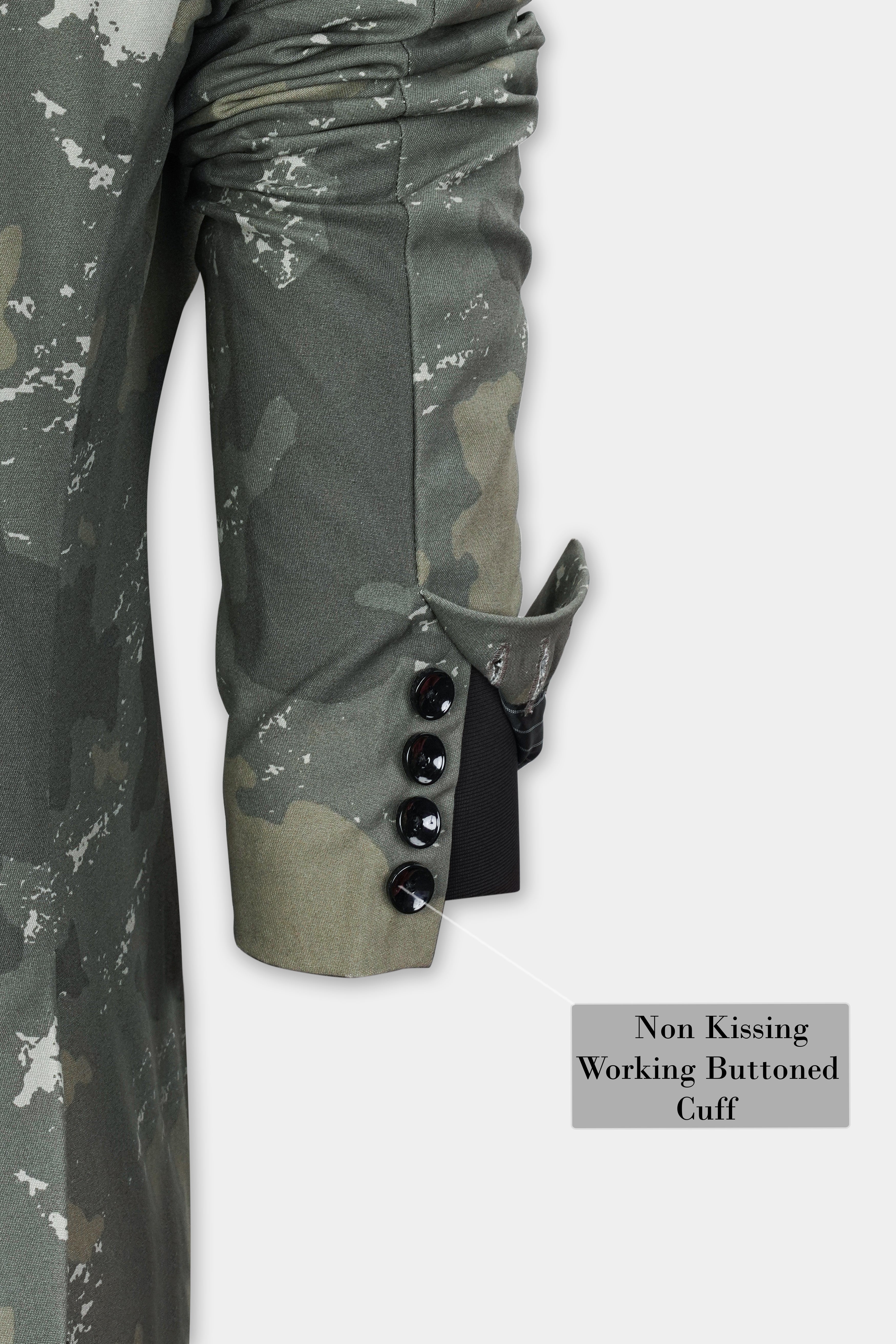 Flint Green with Fuscous Green Camouflage Premium Cotton Blazer BL3017-SB-D110-36, BL3017-SB-D110-38, BL3017-SB-D110-40, BL3017-SB-D110-42, BL3017-SB-D110-44, BL3017-SB-D110-46, BL3017-SB-D110-48, BL3017-SB-D110-50, BL3017-SB-D110-52, BL3017-SB-D110-54, BL3017-SB-D110-56, BL3017-SB-D110-58, BL3017-SB-D110-60