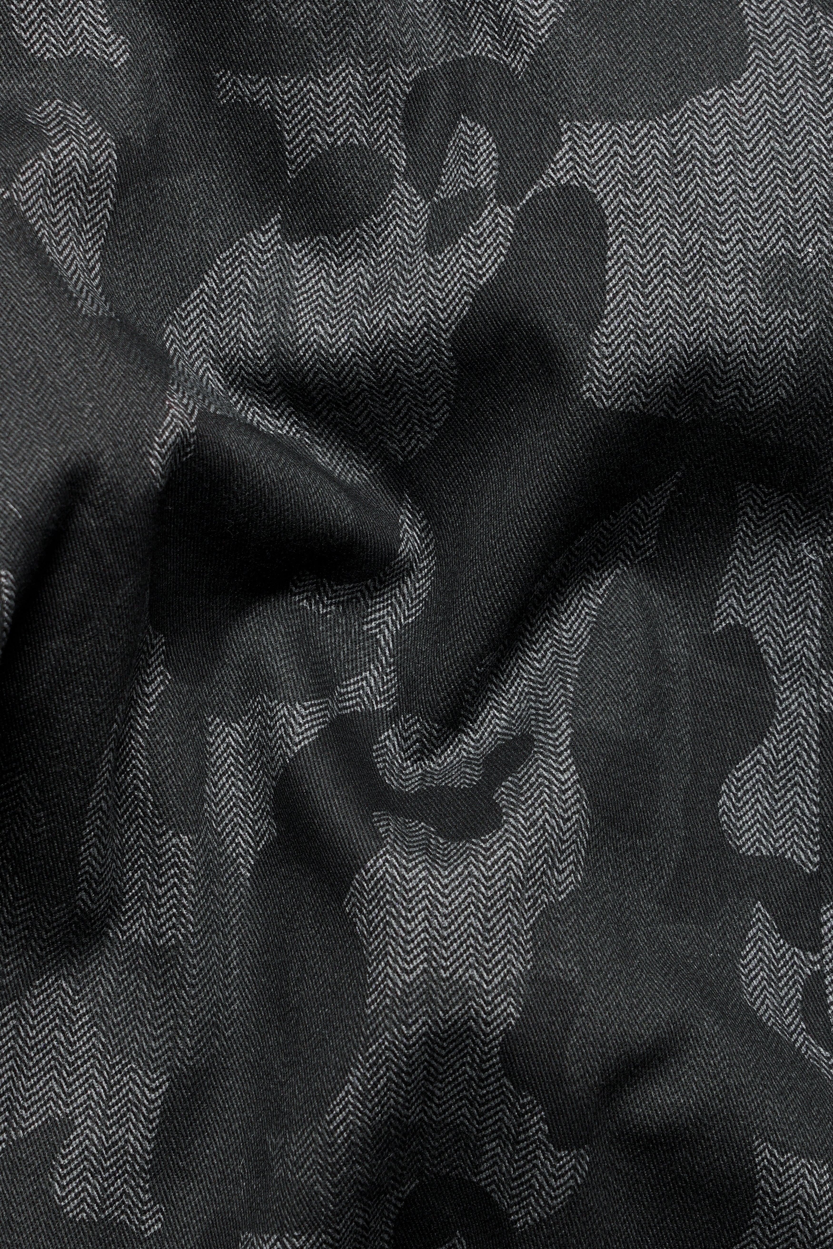 Merengo Gray and Baltic Sea Black Premium Cotton Blazer BL3018-SBP-D114-36, BL3018-SBP-D114-38, BL3018-SBP-D114-40, BL3018-SBP-D114-42, BL3018-SBP-D114-44, BL3018-SBP-D114-46, BL3018-SBP-D114-48, BL3018-SBP-D114-50, BL3018-SBP-D114-52, BL3018-SBP-D114-54, BL3018-SBP-D114-56, BL3018-SBP-D114-58, BL3018-SBP-D114-60