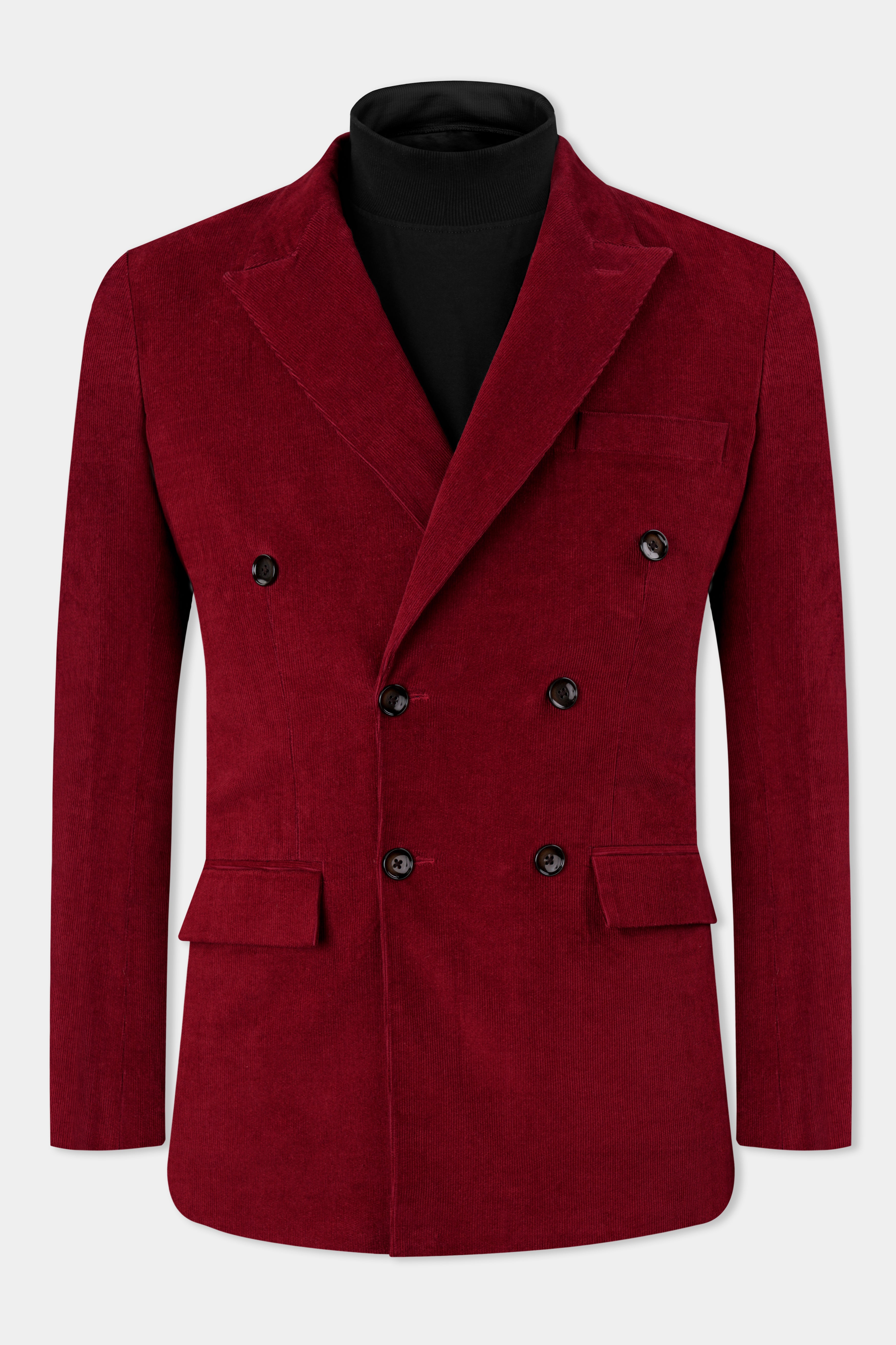 Heath Red Double Breasted Corduroy Premium Cotton Blazer BL3021-DB-36, BL3021-DB-38, BL3021-DB-40, BL3021-DB-42, BL3021-DB-44, BL3021-DB-46, BL3021-DB-48, BL3021-DB-50, BL3021-DB-52, BL3021-DB-54, BL3021-DB-56, BL3021-DB-58, BL3021-DB-60