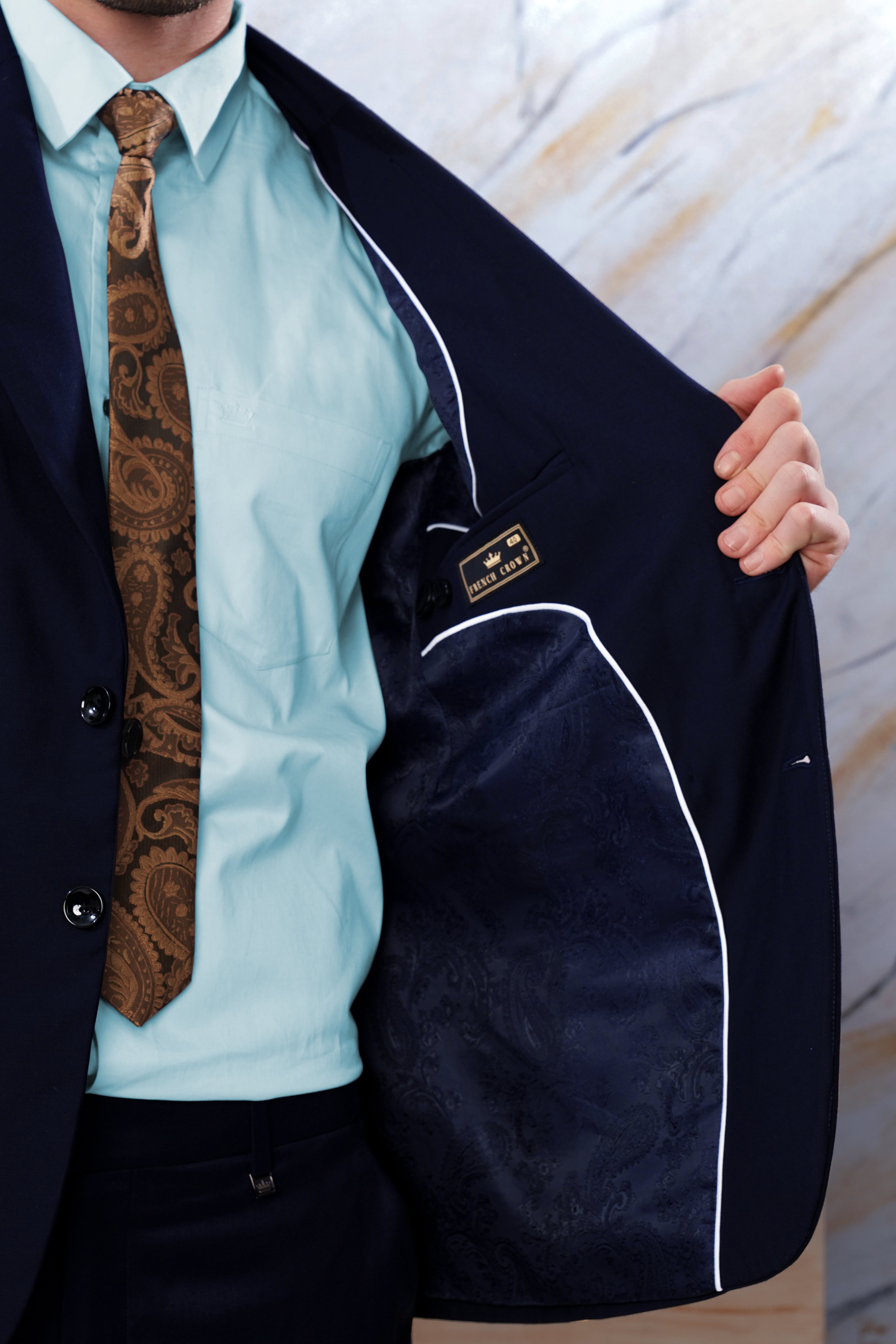 Ebony Blue Wool Rich Blazer BL3082-SBP-36, BL3082-SBP-38, BL3082-SBP-40, BL3082-SBP-42, BL3082-SBP-44, BL3082-SBP-46, BL3082-SBP-48, BL3082-SBP-50, BL3082-SBP-52, BL3082-SBP-54, BL3082-SBP-56, BL3082-SBP-58, BL3082-SBP-60