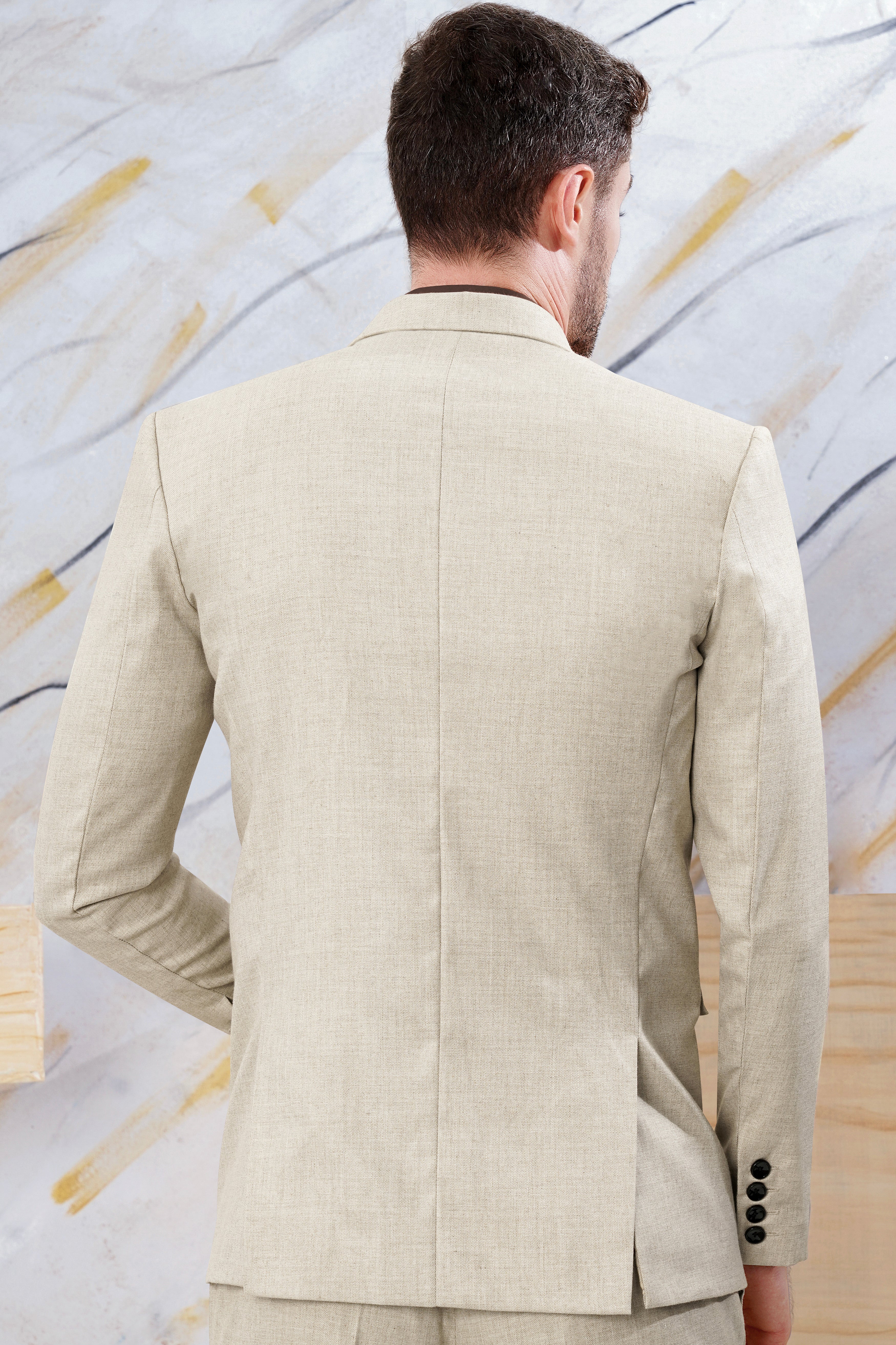 Oyster Cream Luxurious Linen Blazer BL3084-SBP-36, BL3084-SBP-38, BL3084-SBP-40, BL3084-SBP-42, BL3084-SBP-44, BL3084-SBP-46, BL3084-SBP-48, BL3084-SBP-50, BL3084-SBP-52, BL3084-SBP-54, BL3084-SBP-56, BL3084-SBP-58, BL3084-SBP-60