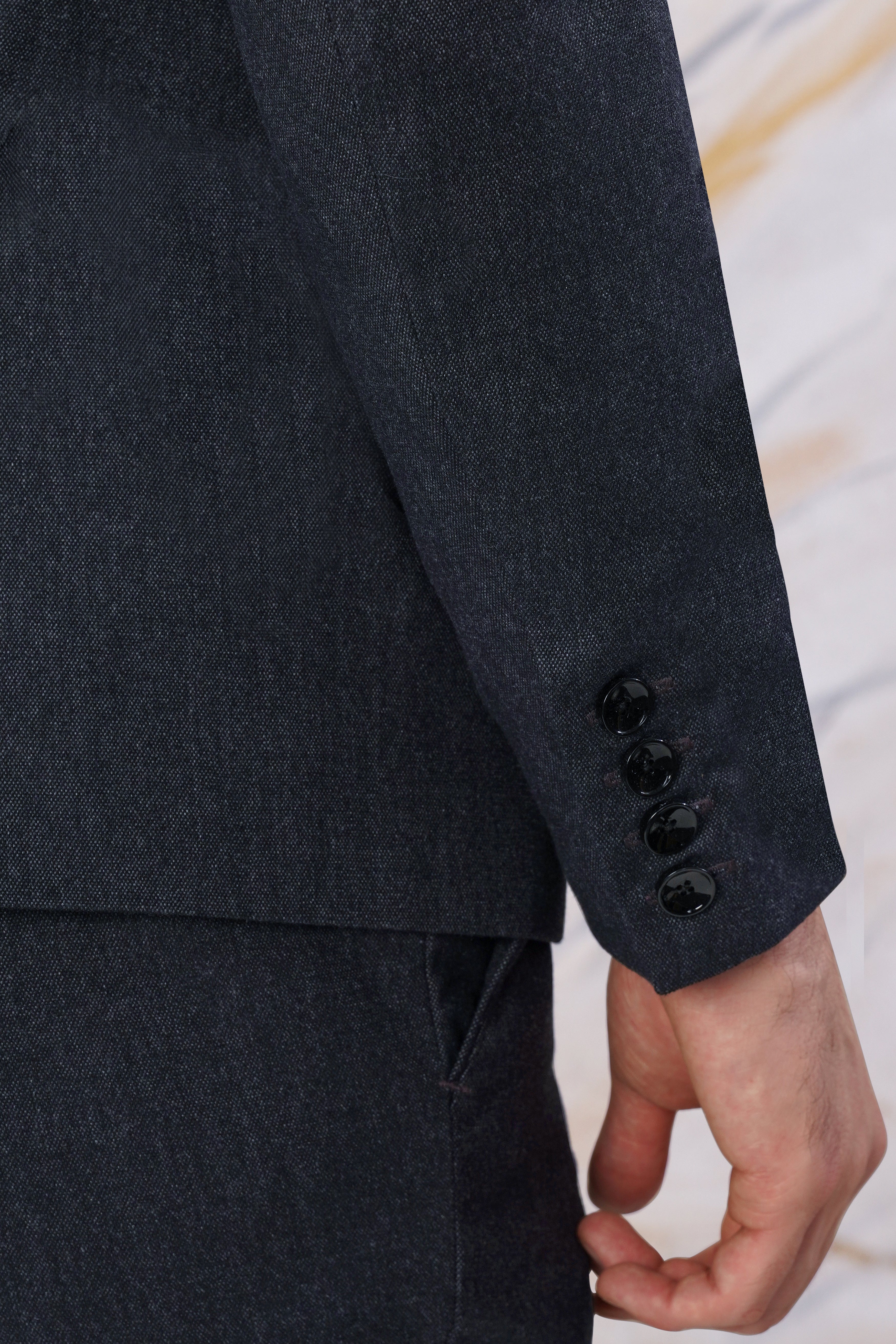 Delft Gray Wool Rich Single Breasted Blazer BL3092-SB-36, BL3092-SB-38, BL3092-SB-40, BL3092-SB-42, BL3092-SB-44, BL3092-SB-46, BL3092-SB-48, BL3092-SB-50, BL3092-SB-52, BL3092-SB-54, BL3092-SB-56, BL3092-SB-58, BL3092-SB-60