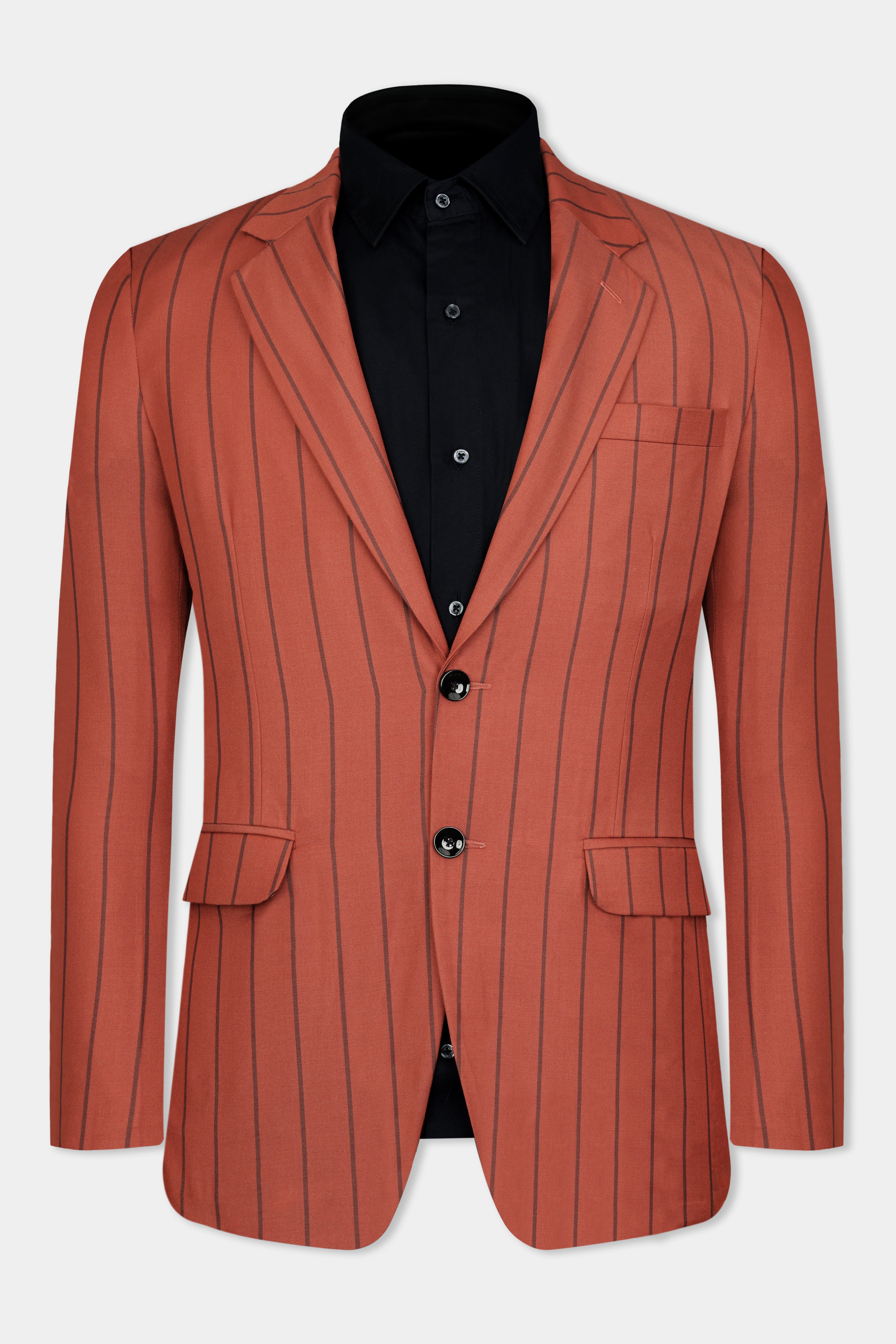 Mojo Red Striped Wool Rich Blazer BL3106-SB-36, BL3106-SB-38, BL3106-SB-40, BL3106-SB-42, BL3106-SB-44, BL3106-SB-46, BL3106-SB-48, BL3106-SB-50, BL3106-SB-52, BL3106-SB-54, BL3106-SB-56, BL3106-SB-58, BL3106-SB-60