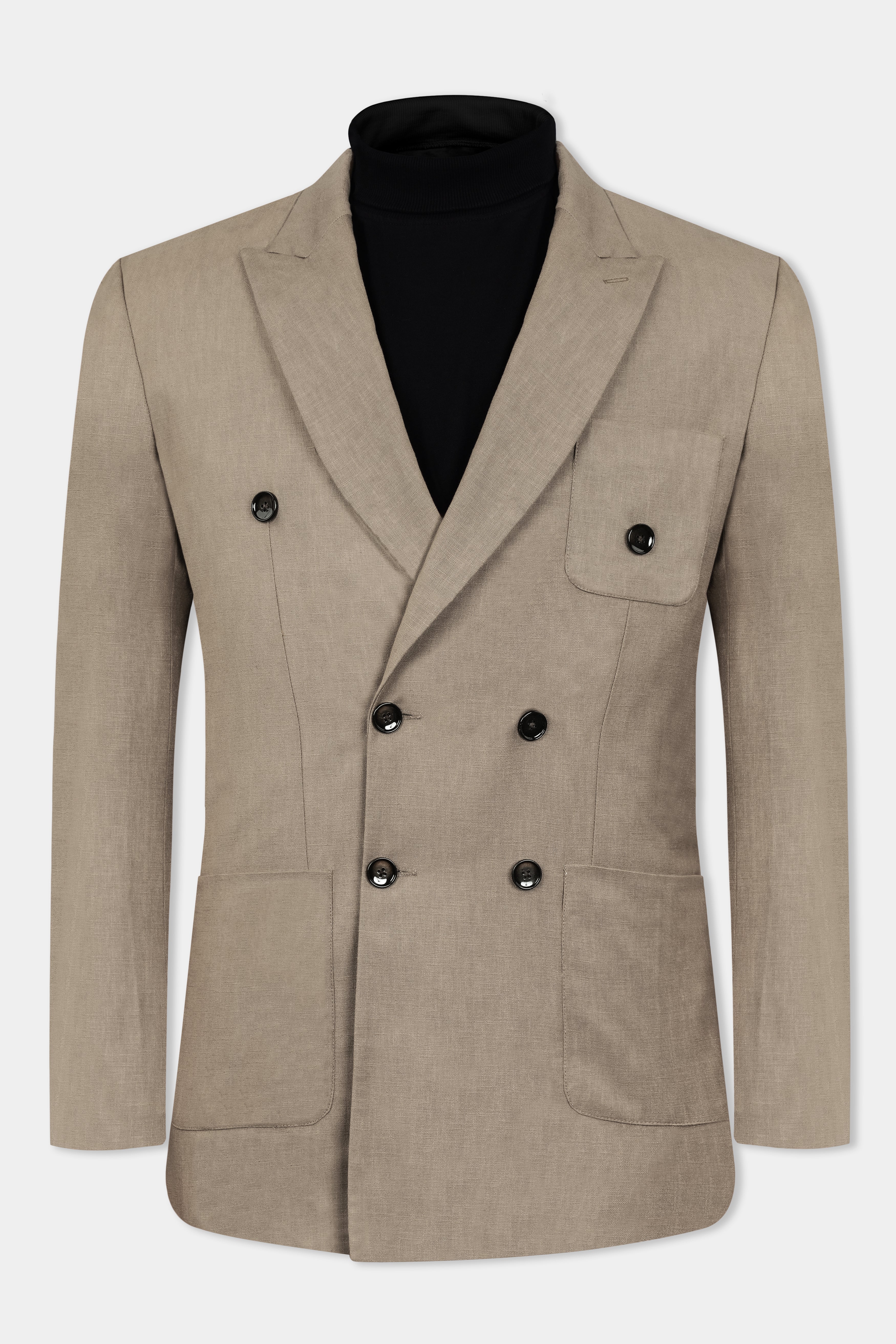 Oyster Brown Luxurious Linen Double Breasted Sports Blazer BL3118-DB-PP-36, BL3118-DB-PP-38, BL3118-DB-PP-40, BL3118-DB-PP-42, BL3118-DB-PP-44, BL3118-DB-PP-46, BL3118-DB-PP-48, BL3118-DB-PP-50, BL3118-DB-PP-52, BL3118-DB-PP-54, BL3118-DB-PP-56, BL3118-DB-PP-58, BL3118-DB-PP-60