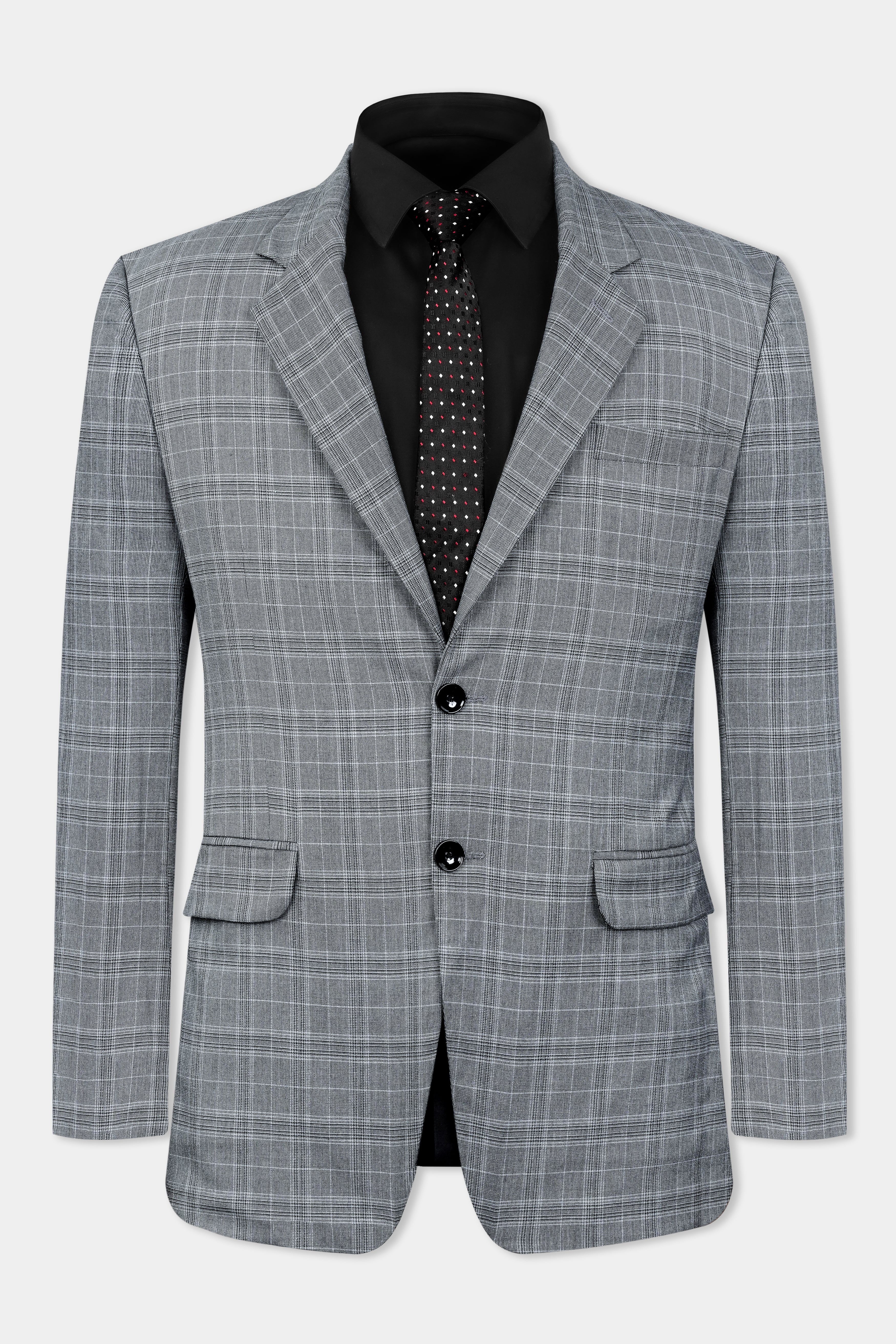 Dawn Gray Plaid Wool Rich Blazer BL3121-SB-36, BL3121-SB-38, BL3121-SB-40, BL3121-SB-42, BL3121-SB-44, BL3121-SB-46, BL3121-SB-48, BL3121-SB-50, BL3121-SB-52, BL3121-SB-54, BL3121-SB-56, BL3121-SB-58, BL3121-SB-60
