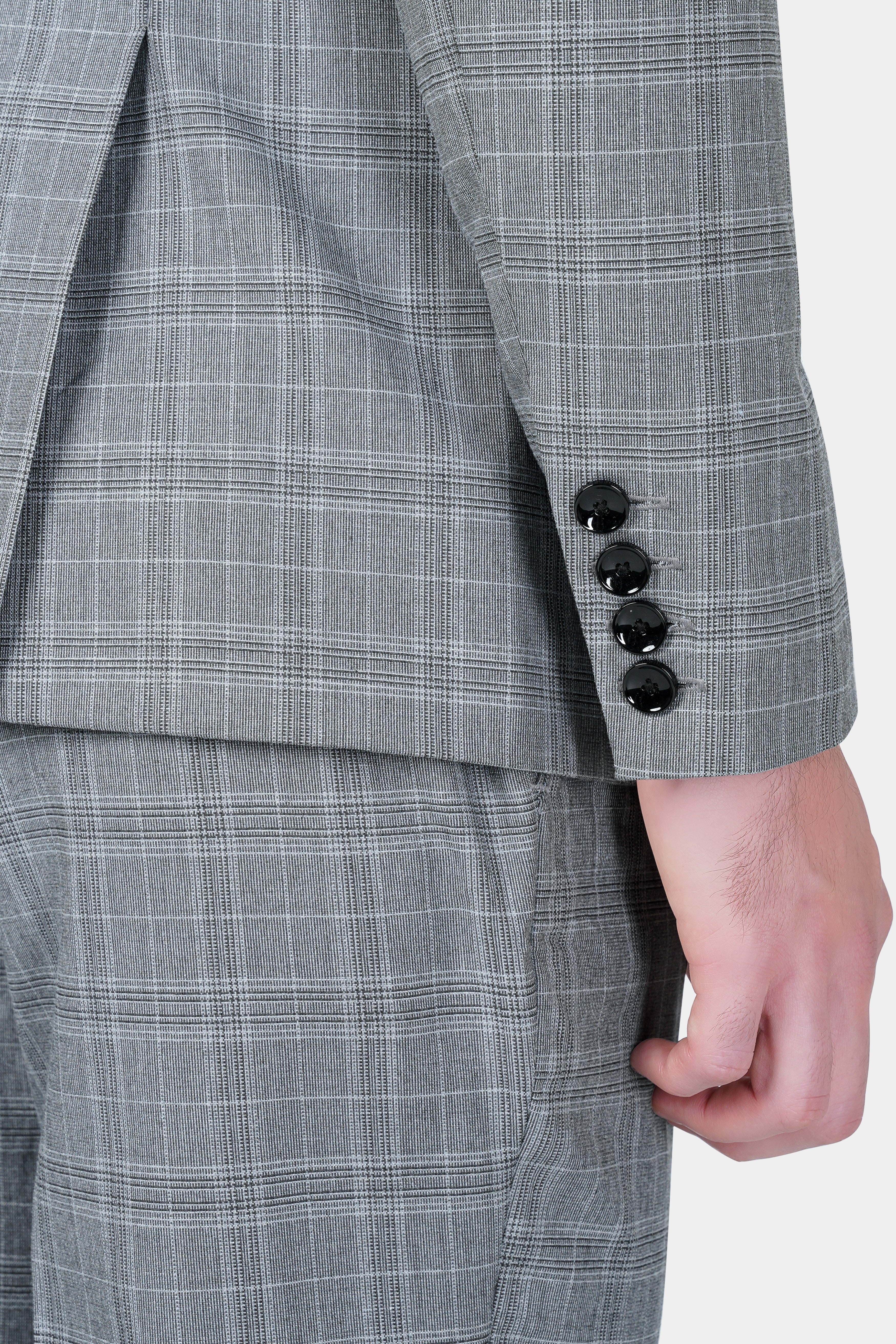 Dawn Gray Plaid Wool Rich Blazer BL3121-SB-36, BL3121-SB-38, BL3121-SB-40, BL3121-SB-42, BL3121-SB-44, BL3121-SB-46, BL3121-SB-48, BL3121-SB-50, BL3121-SB-52, BL3121-SB-54, BL3121-SB-56, BL3121-SB-58, BL3121-SB-60