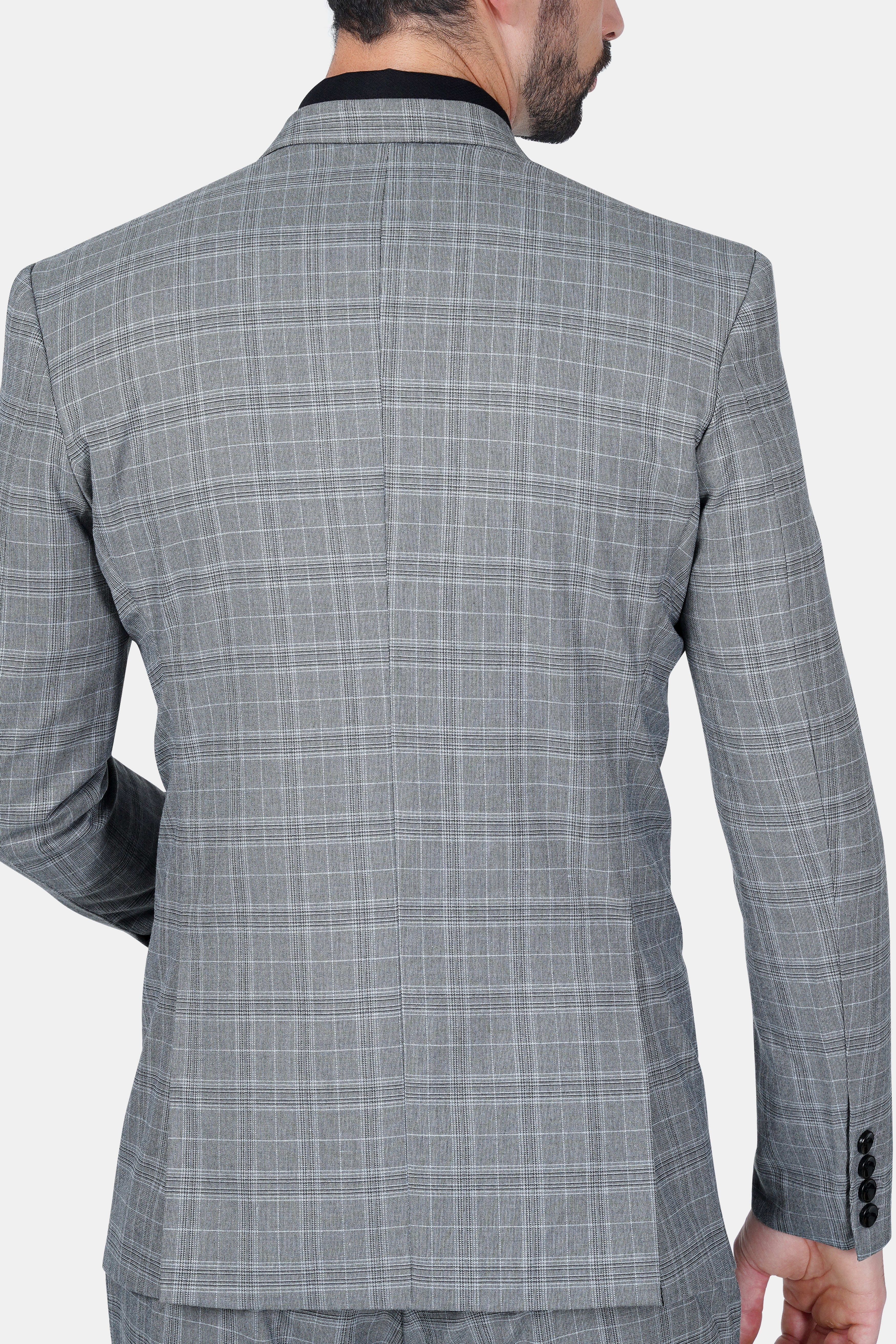 Dawn Gray Plaid Wool Rich Blazer BL3121-SB-36, BL3121-SB-38, BL3121-SB-40, BL3121-SB-42, BL3121-SB-44, BL3121-SB-46, BL3121-SB-48, BL3121-SB-50, BL3121-SB-52, BL3121-SB-54, BL3121-SB-56, BL3121-SB-58, BL3121-SB-60
