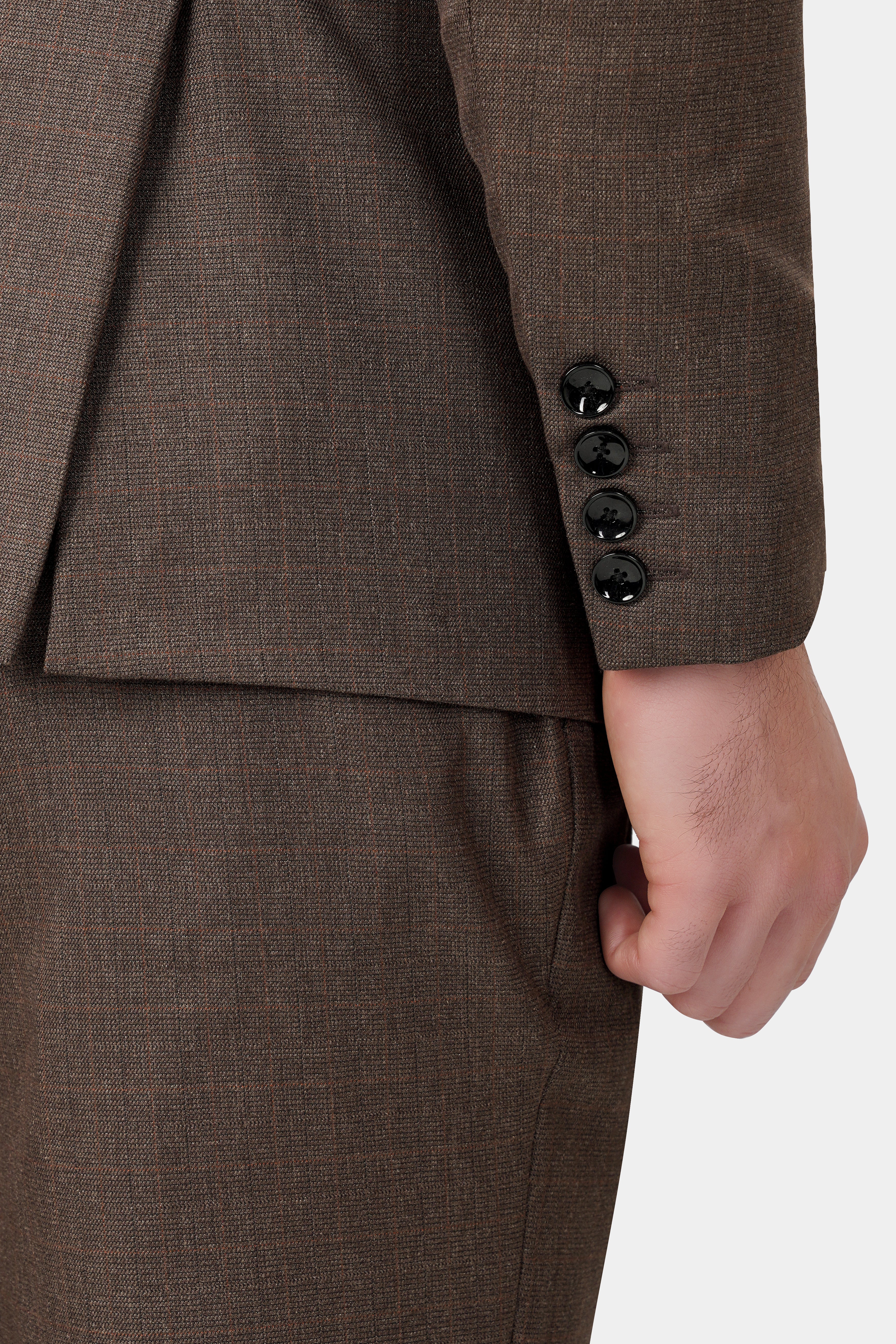 Matterhorn Brown Subtle Checkered Wool Rich Blazer BL3122-SBP-36, BL3122-SBP-38, BL3122-SBP-40, BL3122-SBP-42, BL3122-SBP-44, BL3122-SBP-46, BL3122-SBP-48, BL3122-SBP-50, BL3122-SBP-52, BL3122-SBP-54, BL3122-SBP-56, BL3122-SBP-58, BL3122-SBP-60