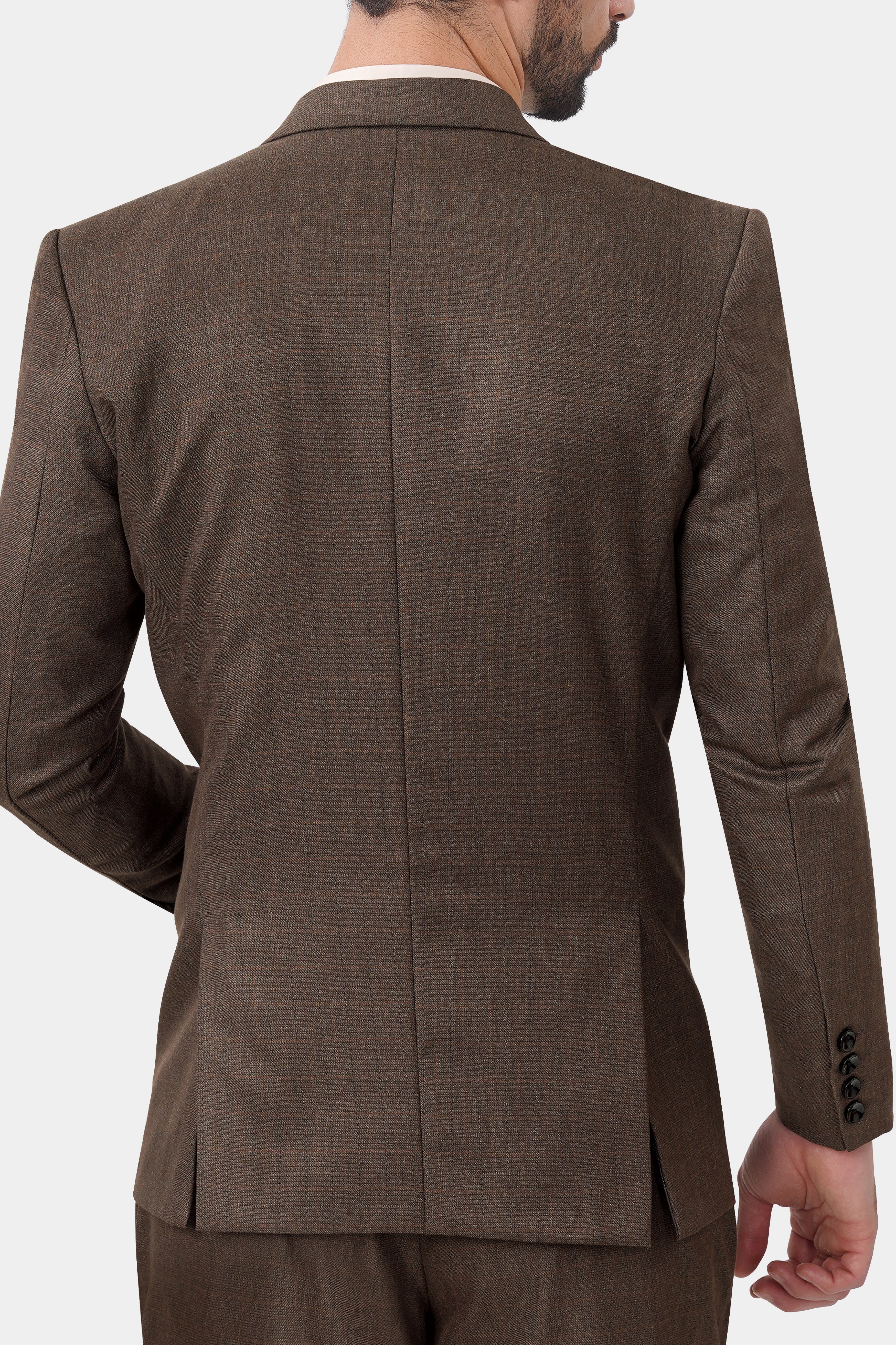 Matterhorn Brown Subtle Checkered Wool Rich Blazer BL3122-SBP-36, BL3122-SBP-38, BL3122-SBP-40, BL3122-SBP-42, BL3122-SBP-44, BL3122-SBP-46, BL3122-SBP-48, BL3122-SBP-50, BL3122-SBP-52, BL3122-SBP-54, BL3122-SBP-56, BL3122-SBP-58, BL3122-SBP-60