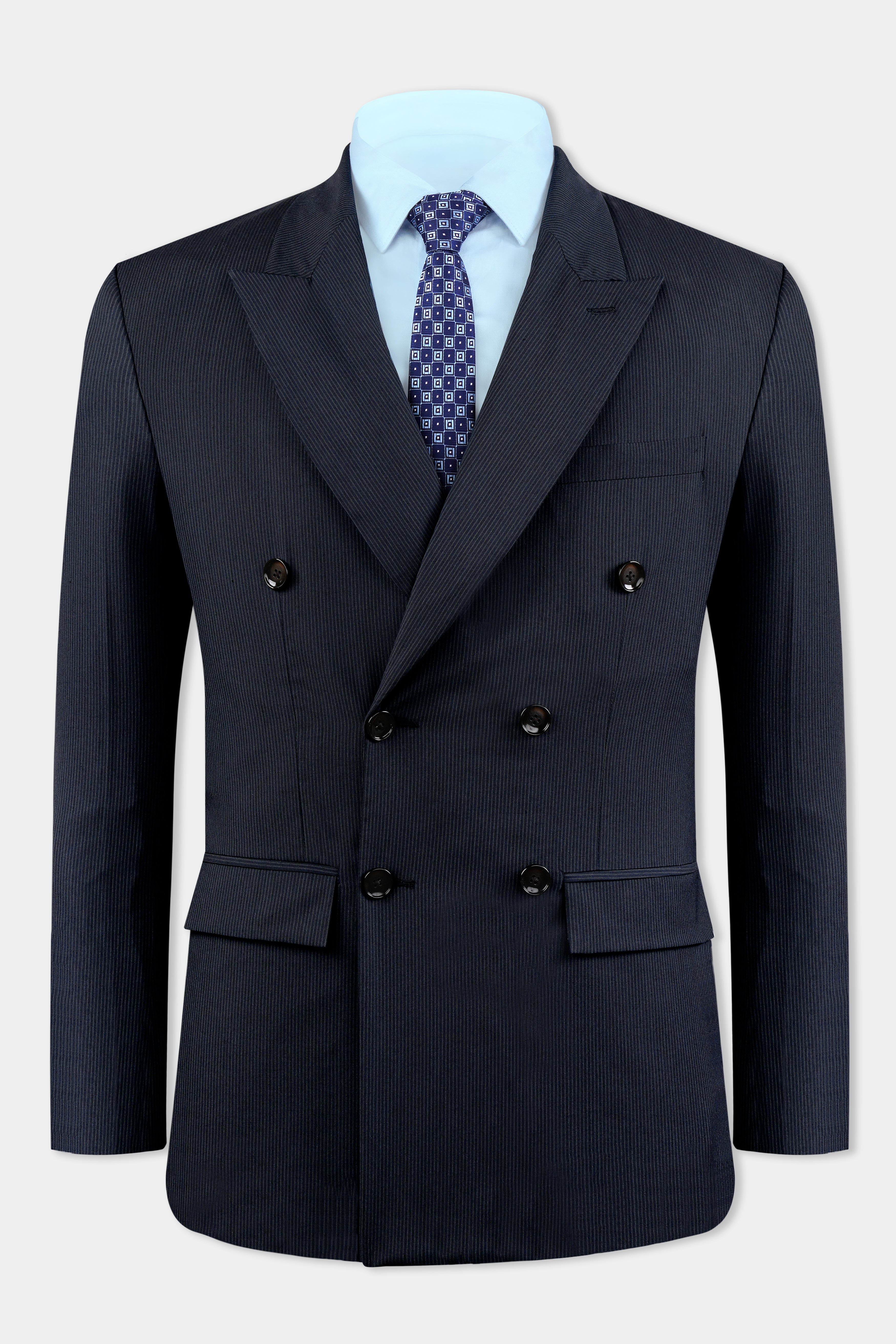 Charade Gray Wool Rich Double Breasted Blazer BL3128-DB-36, BL3128-DB-38, BL3128-DB-40, BL3128-DB-42, BL3128-DB-44, BL3128-DB-46, BL3128-DB-48, BL3128-DB-50, BL3128-DB-52, BL3128-DB-54, BL3128-DB-56, BL3128-DB-58, BL3128-DB-60