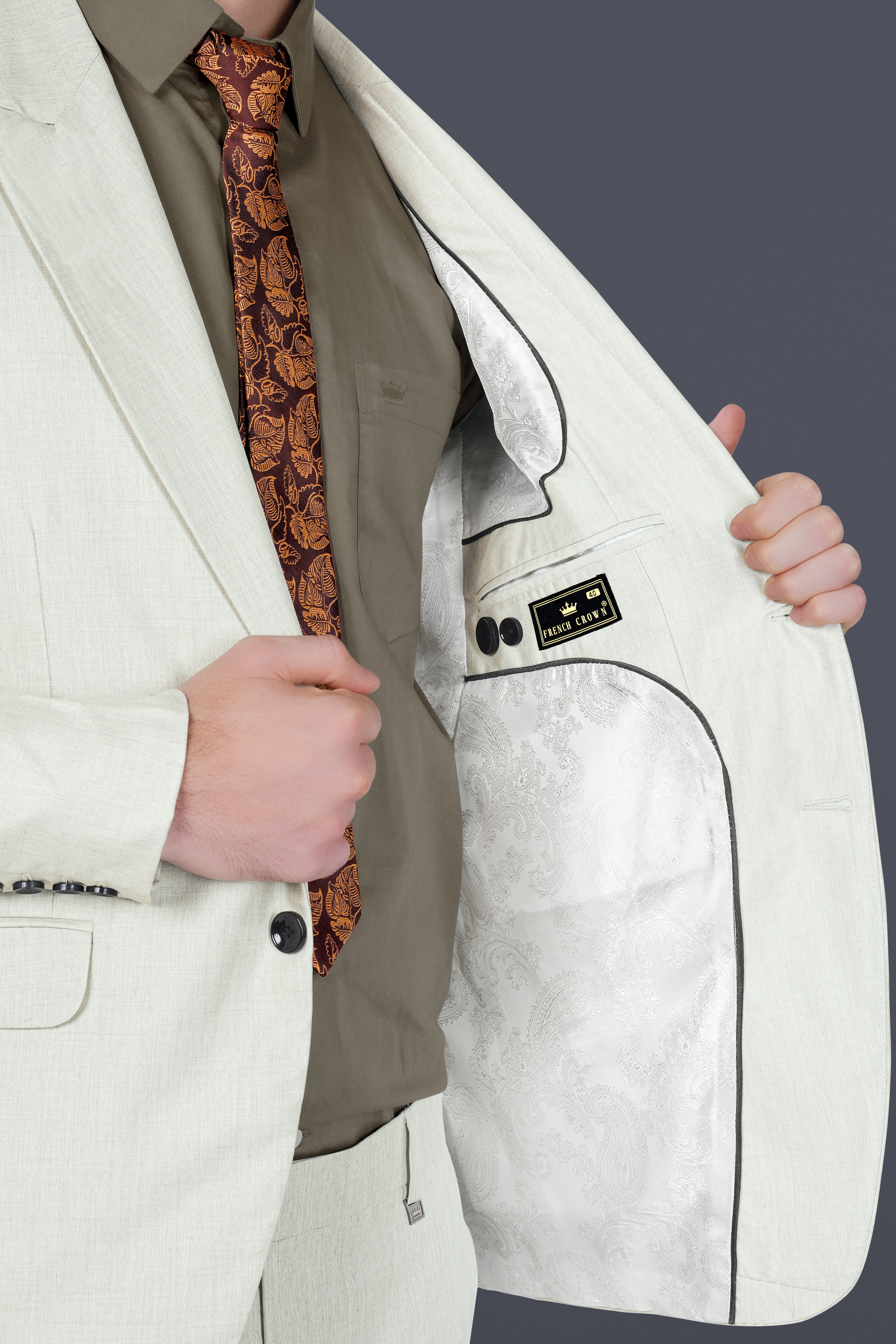 Westar Cream Wool Rich Blazer BL3141-SBP-36, BL3141-SBP-38, BL3141-SBP-40, BL3141-SBP-42, BL3141-SBP-44, BL3141-SBP-46, BL3141-SBP-48, BL3141-SBP-50, BL3141-SBP-52, BL3141-SBP-54, BL3141-SBP-56, BL3141-SBP-58, BL3141-SBP-60