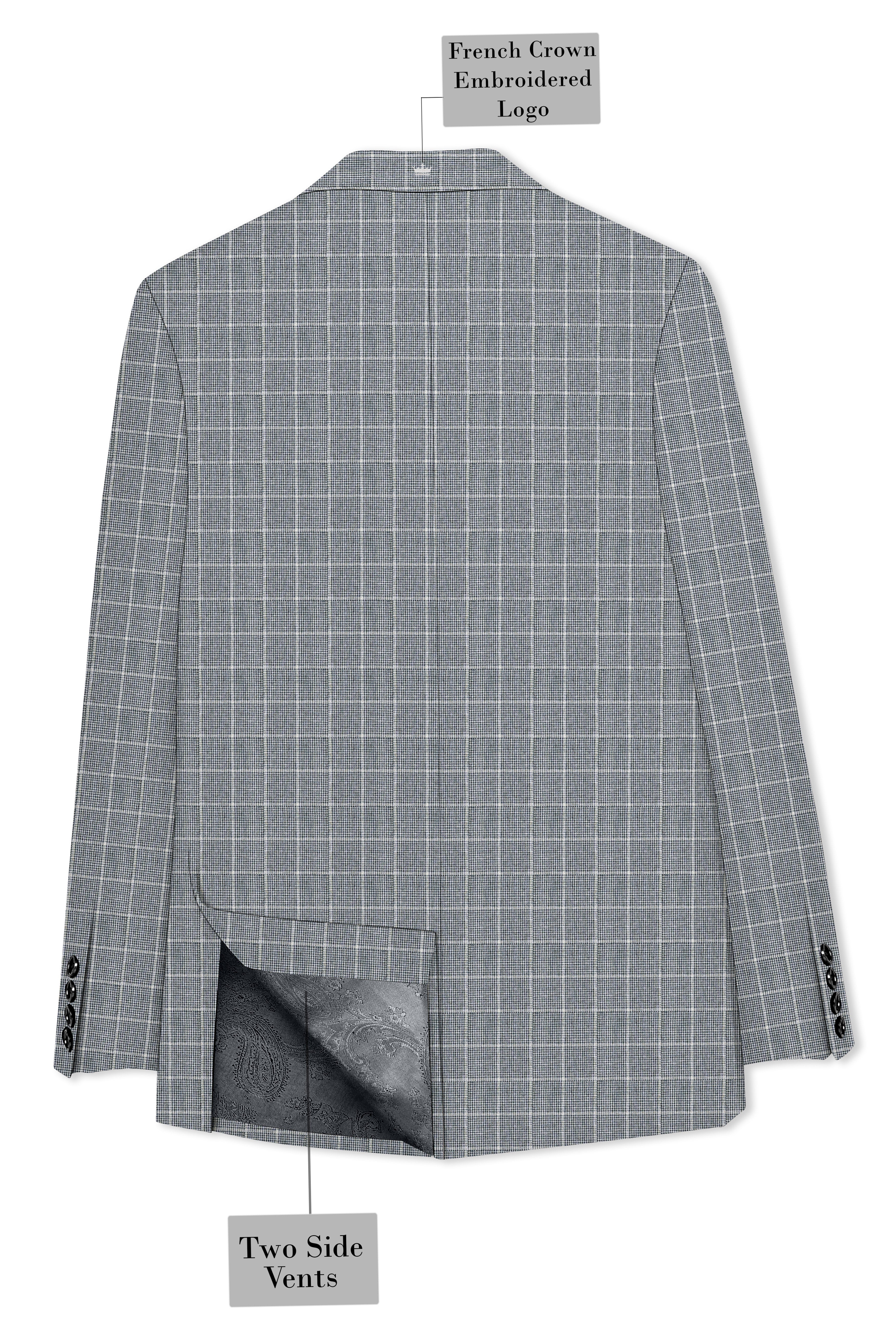 Boulder Gray Windowpane Wool Rich Sports Blazer