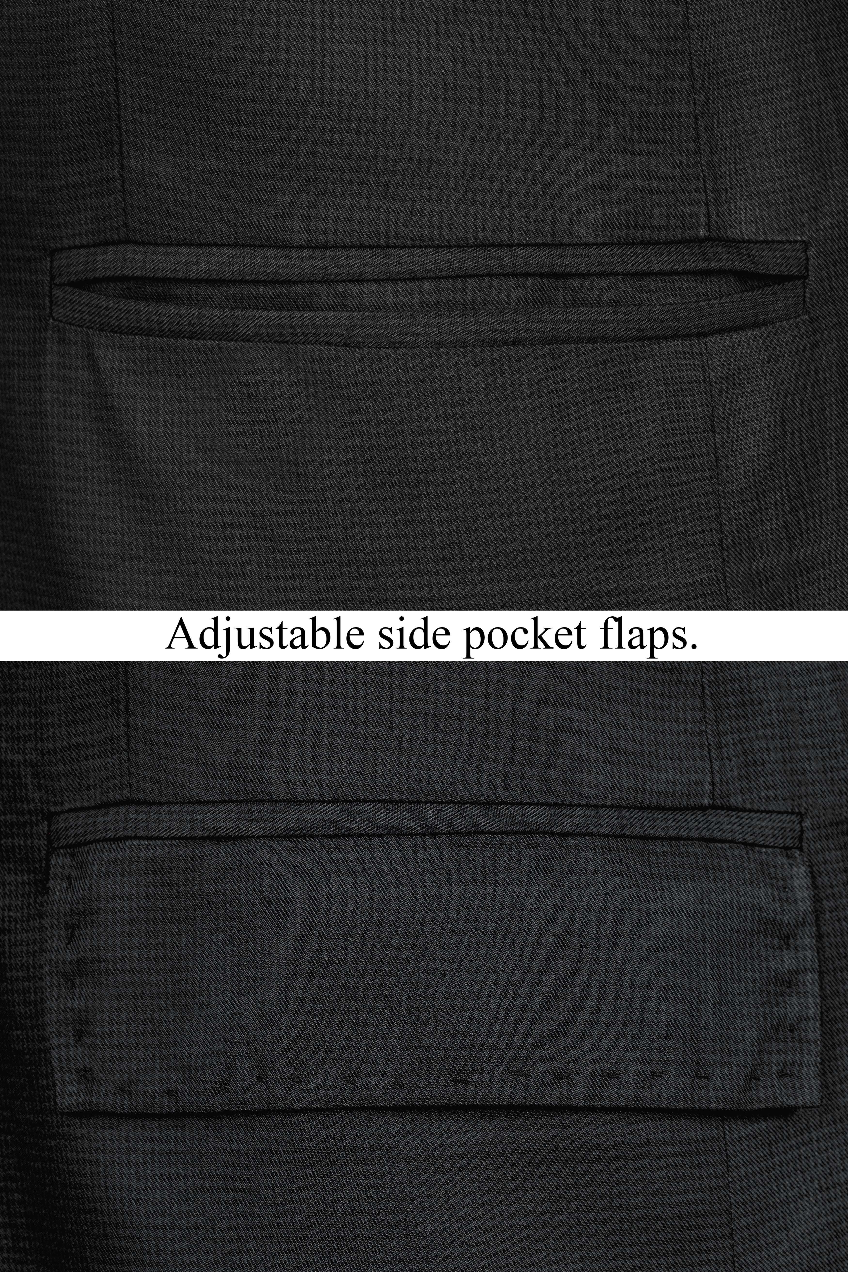 Vulcan Black Wool Rich Double Breasted Blazer