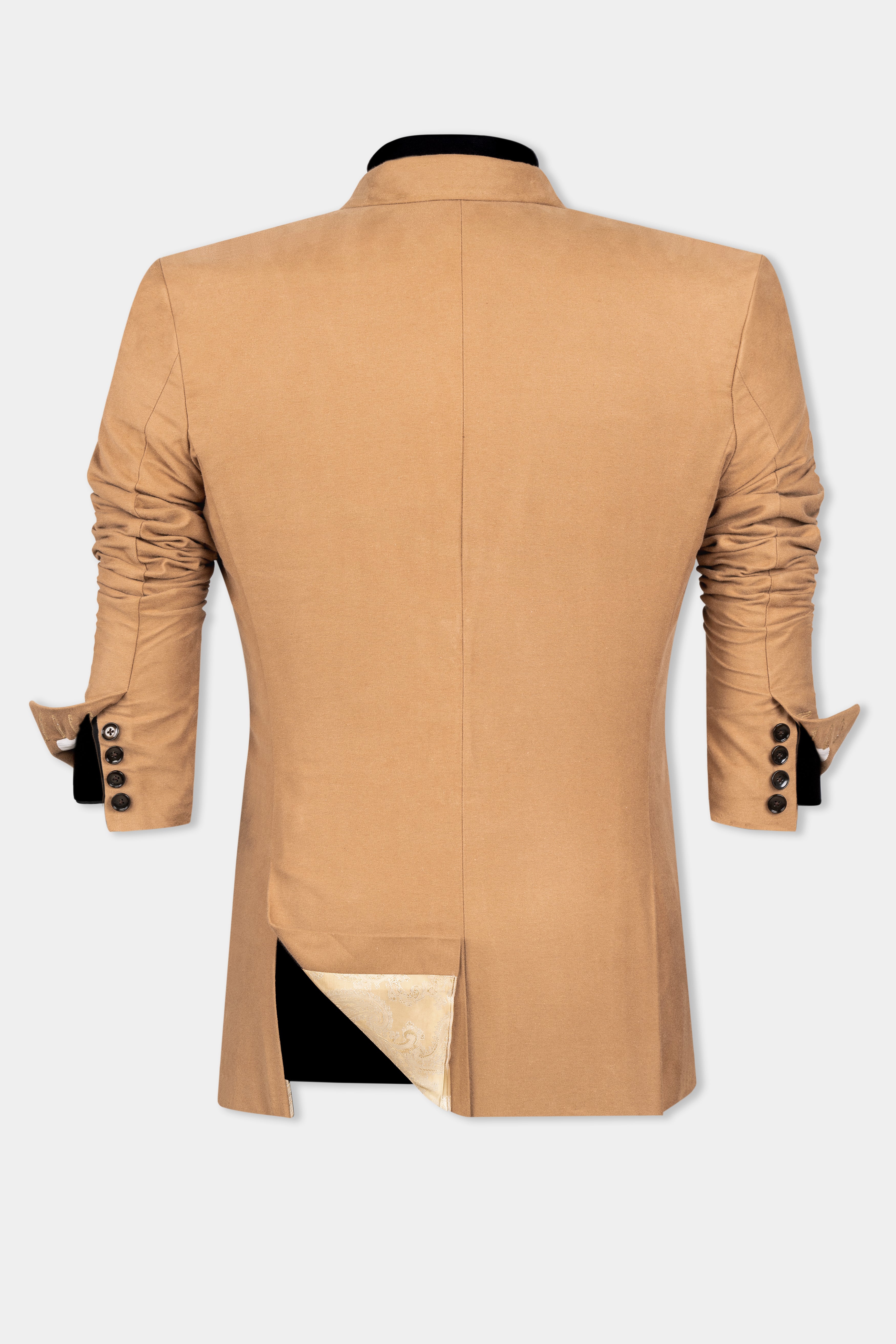 Antique Orange Corduroy Premium Cotton Double Breasted Designer Blazer