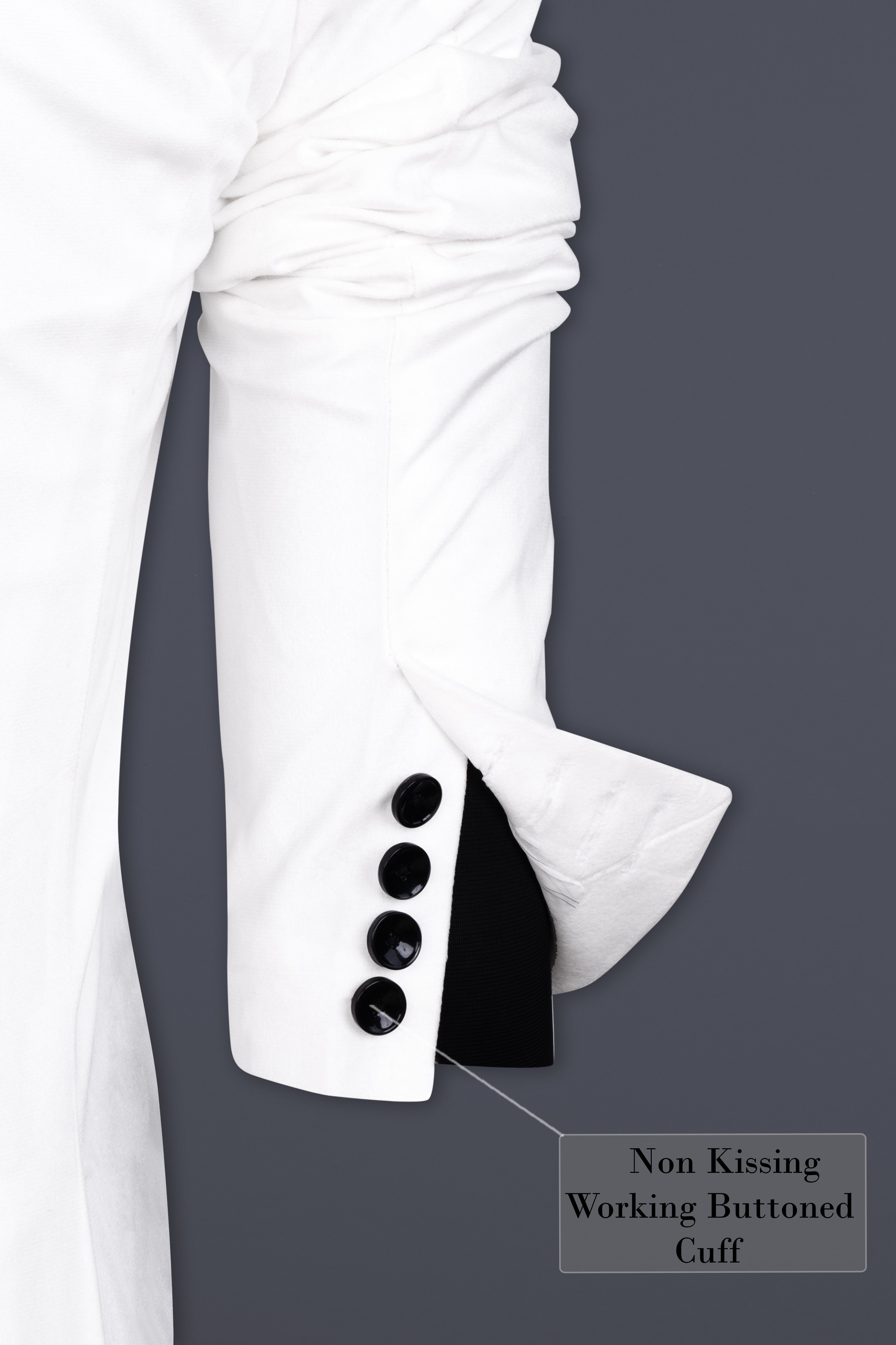 Bright White Velvet Blazer