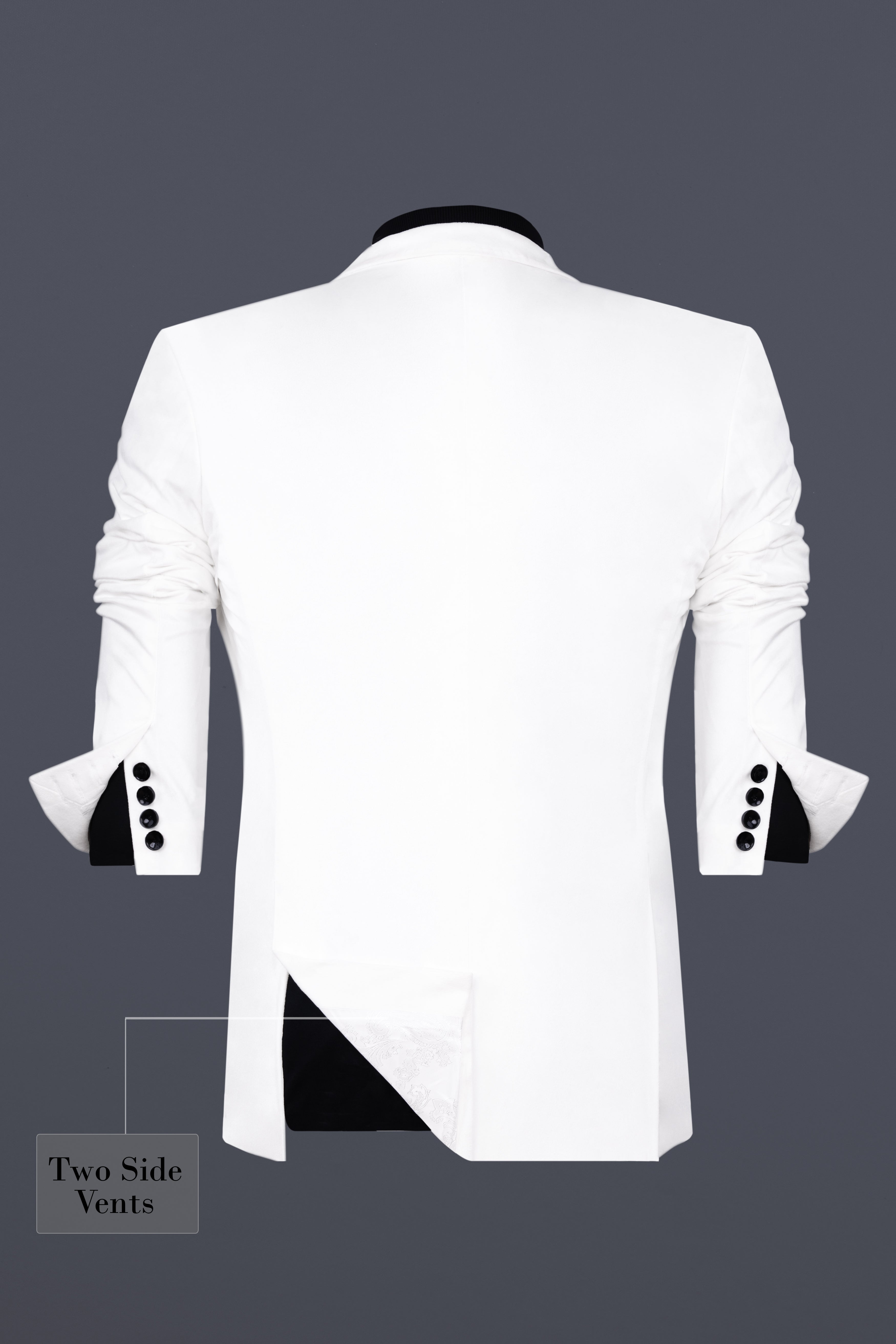 Bright White Velvet Blazer