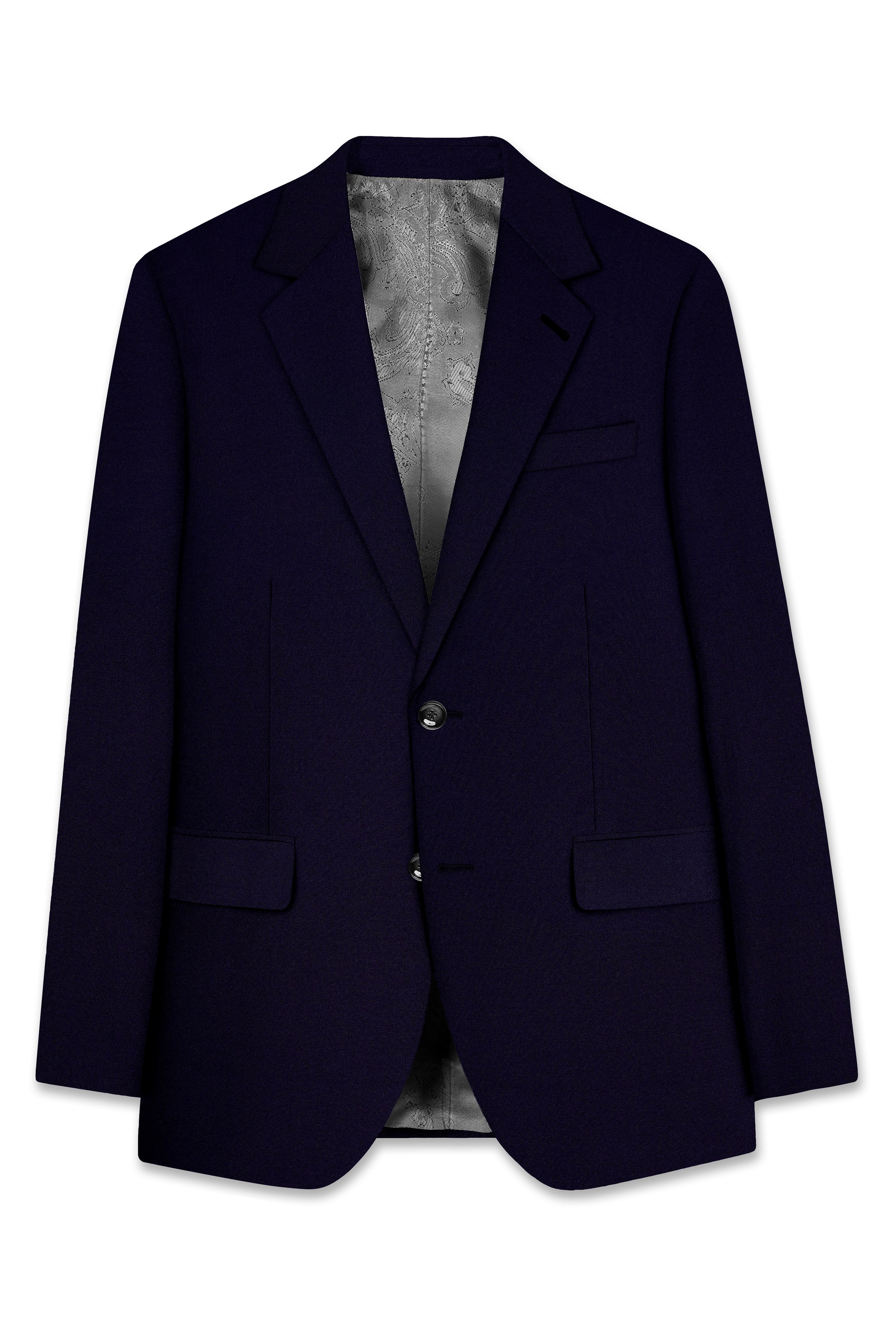 Vistaro-Korean Blue (The Best Blue We Have) 4-Way Stretch Wool Rich Slight Stretch Blazer