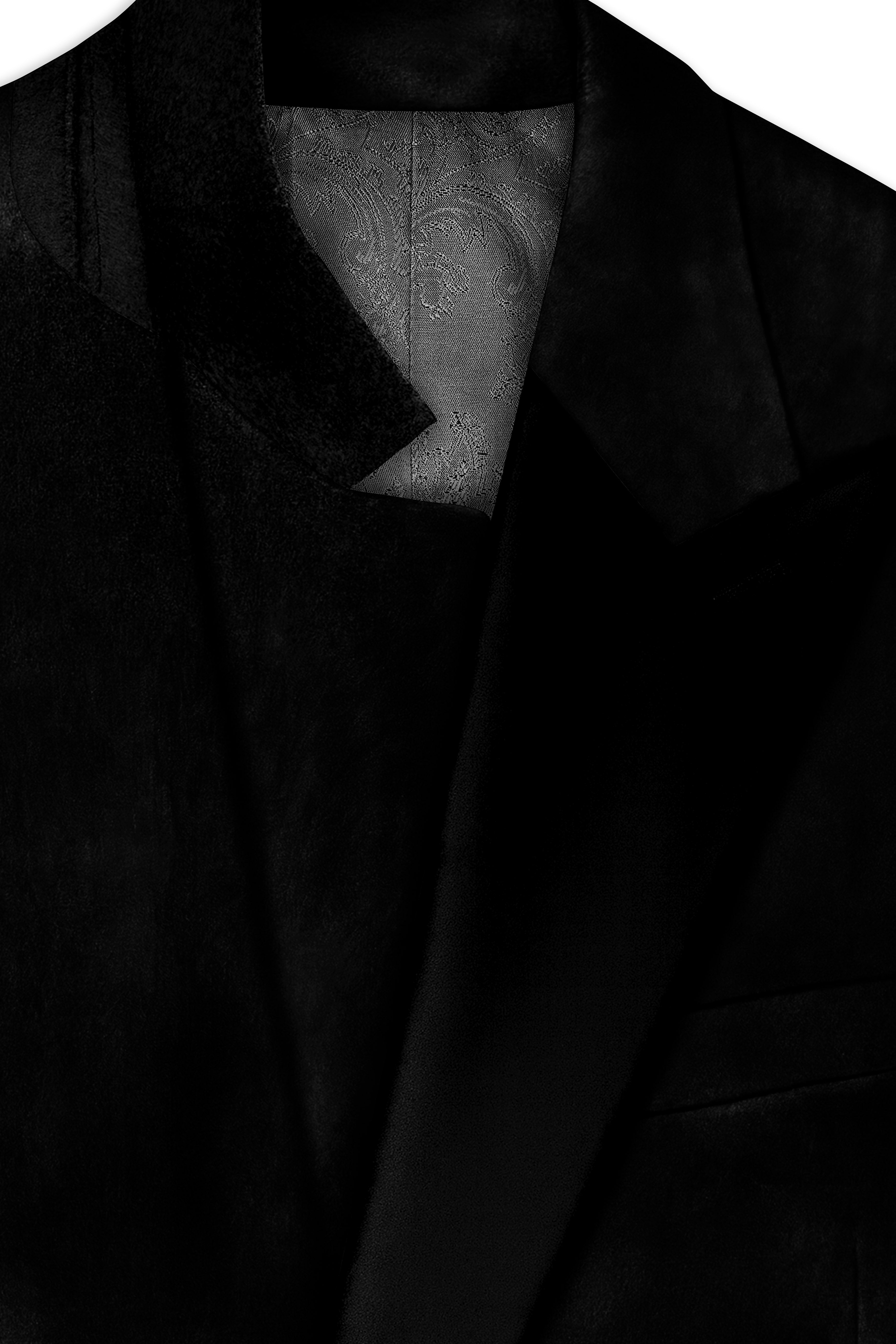 Jade Black Velvet Tuxedo Blazer