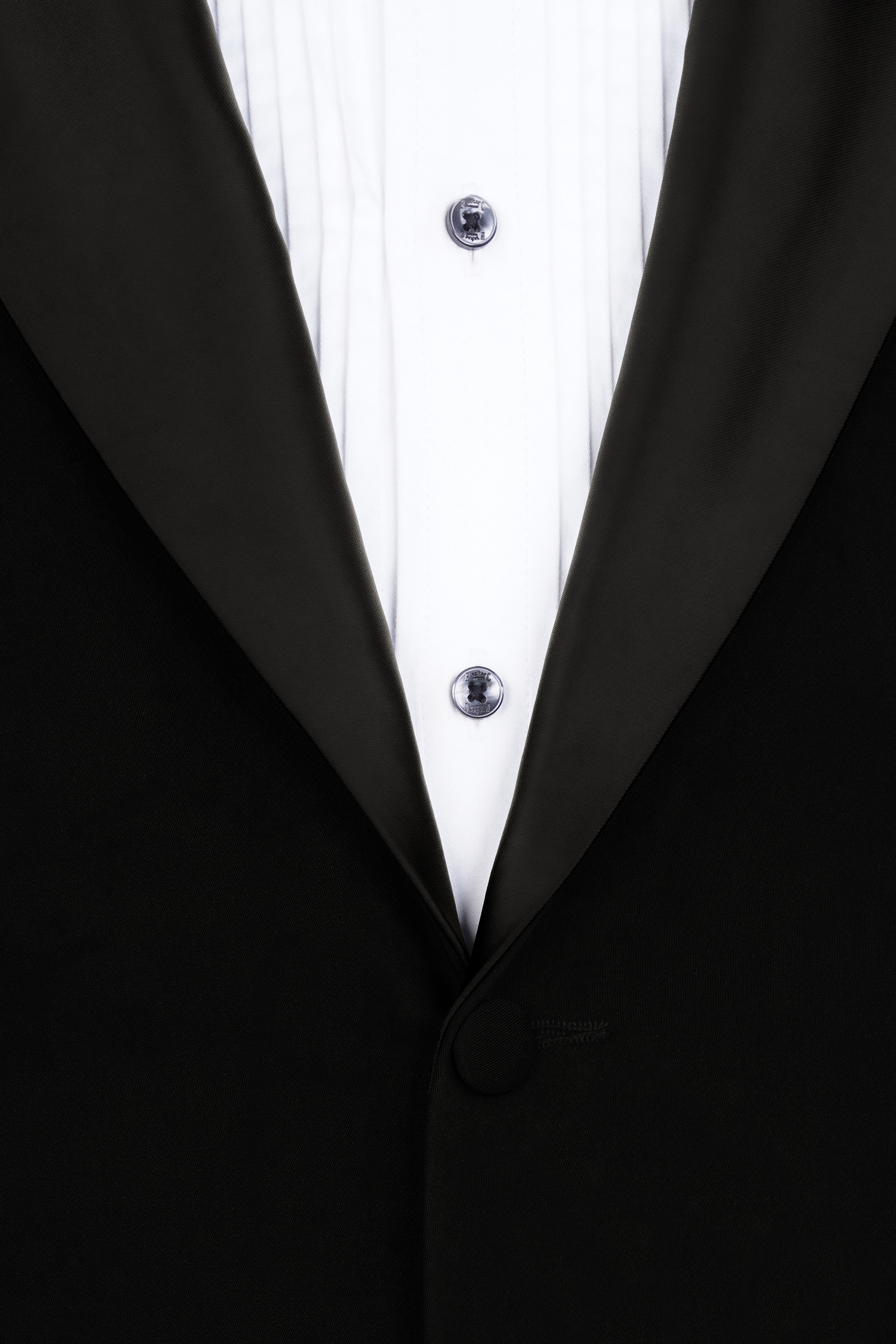 Noirex-Korean Black (The Best Black We Have) Floral Embroidered Wool Rich Designer 4-Way Stretch Tuxedo Blazer