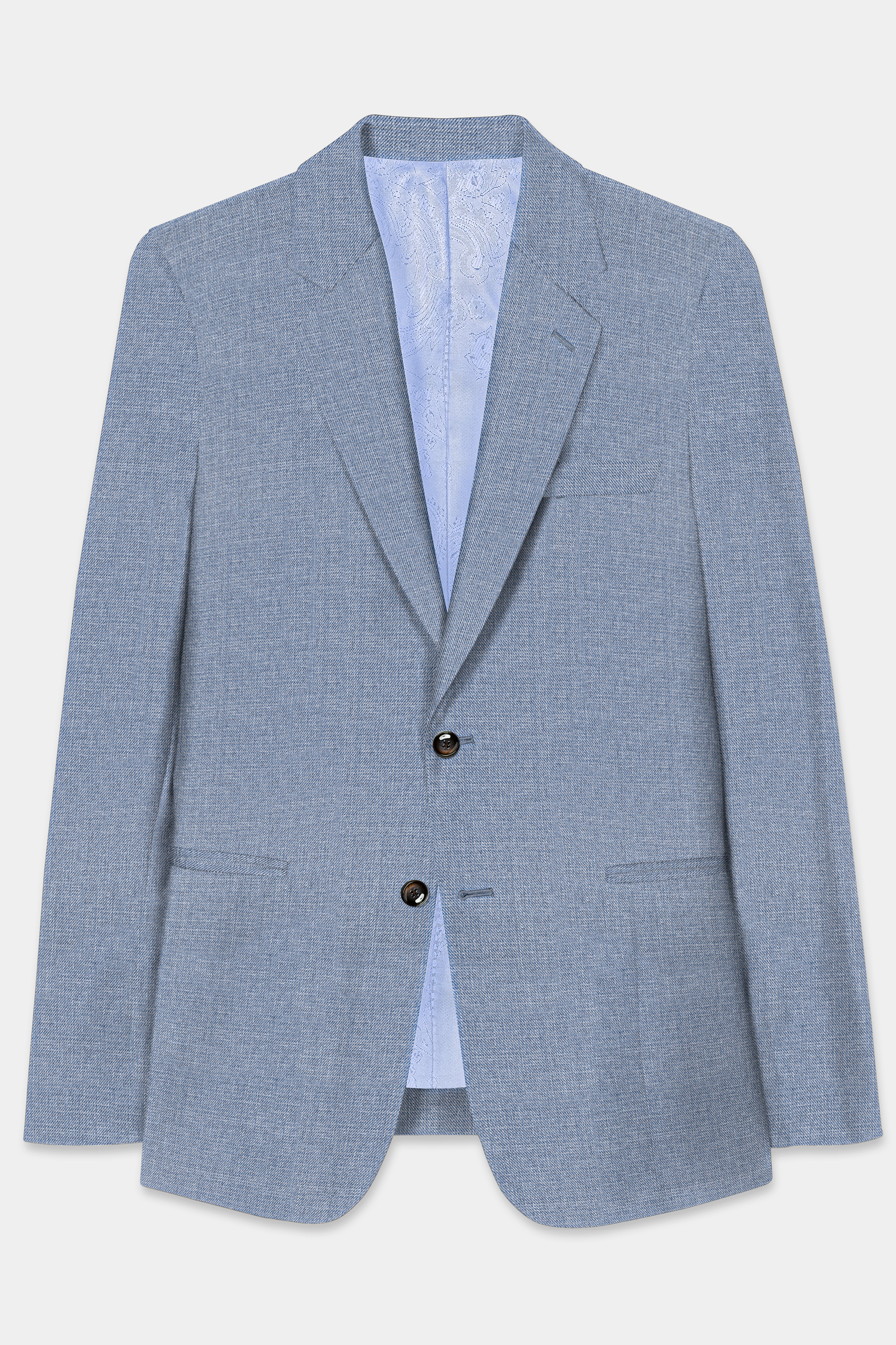 Bluish Wool Rich Single Breasted Blazer BL3343-SB-36, BL3343-SB-38, BL3343-SB-40, BL3343-SB-42, BL3343-SB-44, BL3343-SB-46, BL3343-SB-48, BL3343-SB-50, BL3343-SB-52, BL3343-SB-54, BL3343-SB-56, BL3343-SB-58, BL3343-SB-60