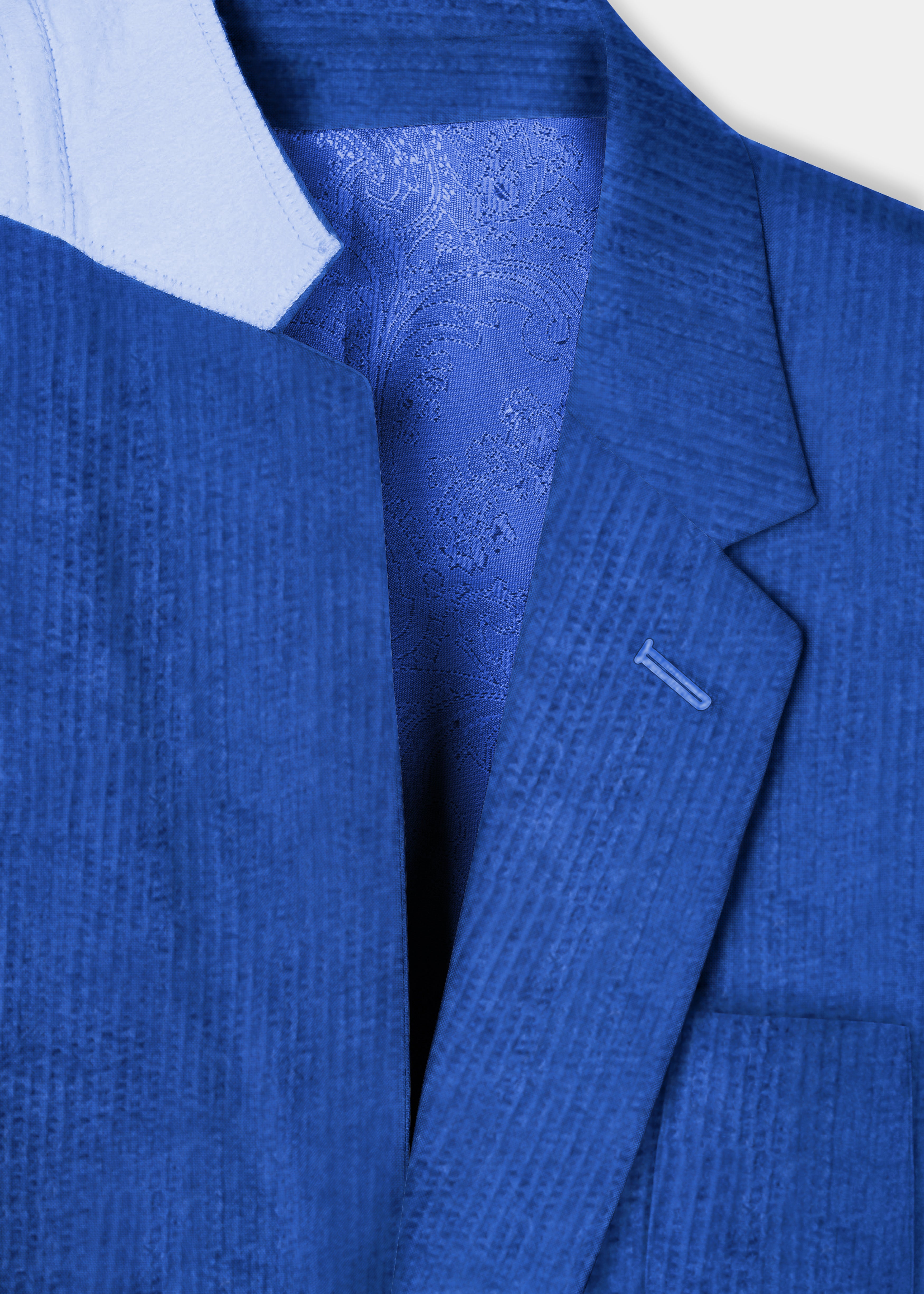 Cobalt Blue Corduroy Premium Single Breasted Sports Blazer