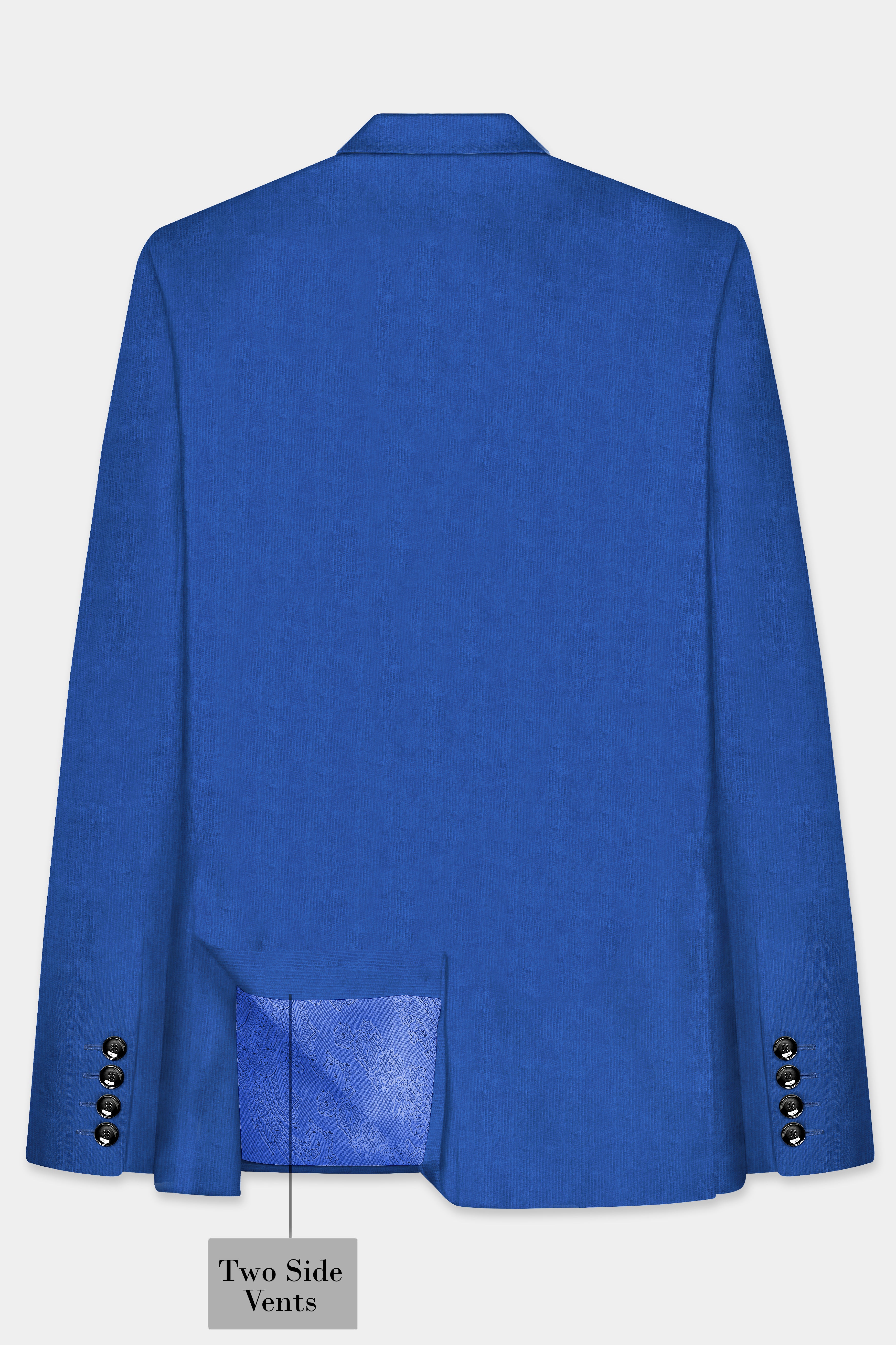 Cobalt Blue Corduroy Premium Single Breasted Sports Blazer