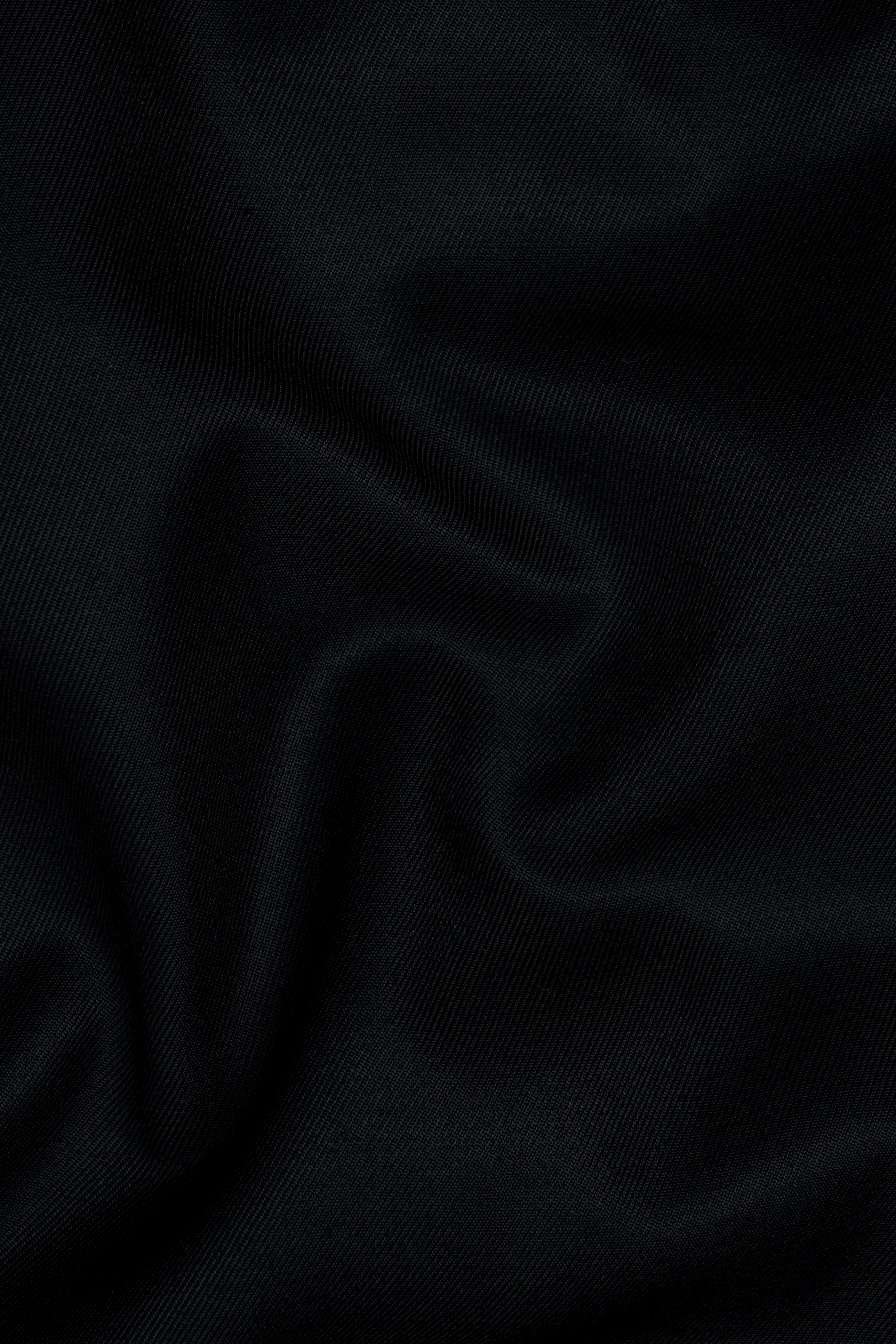 Jade Black Plain Solid Wool Blend Blazer