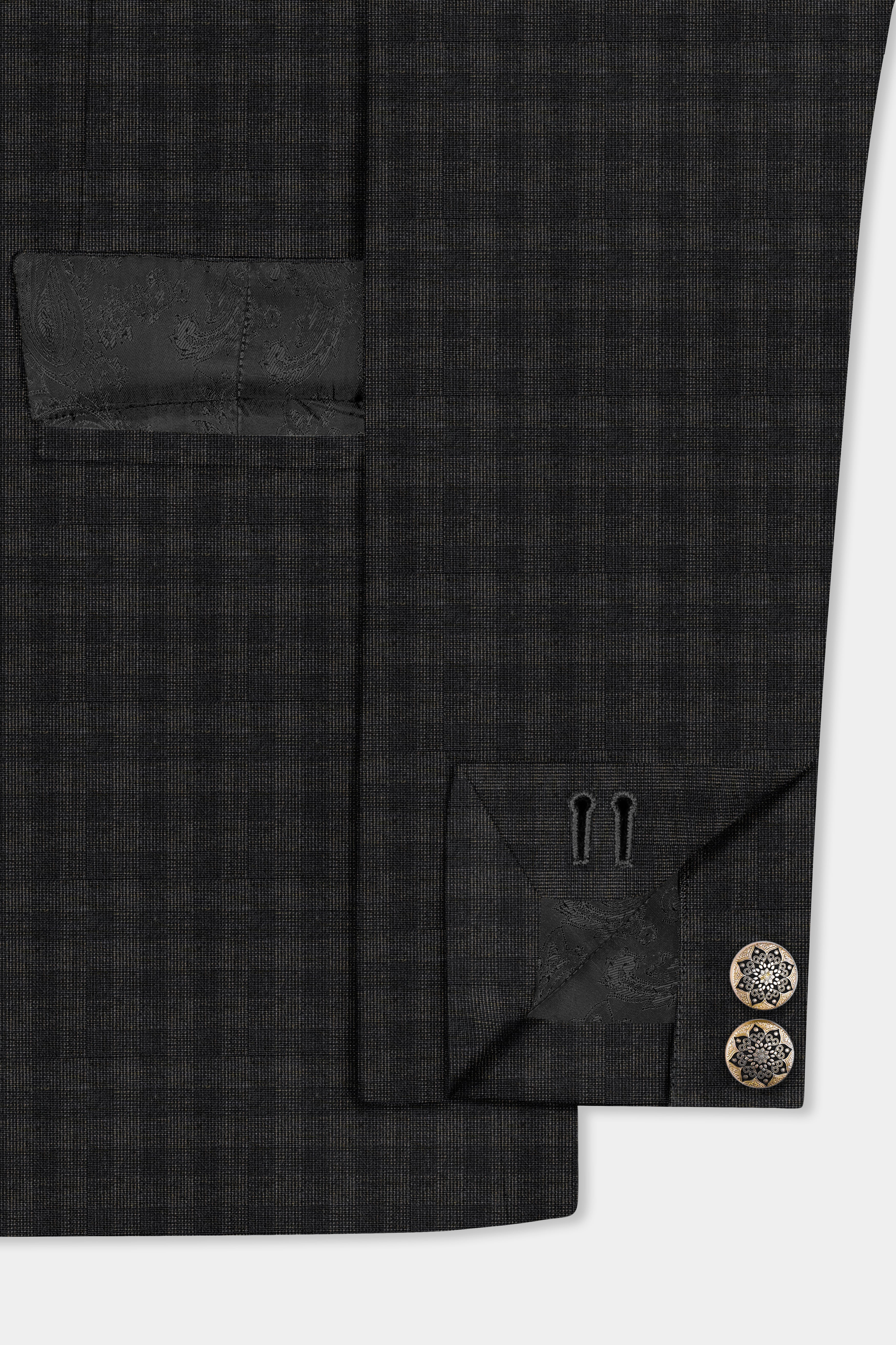 Thunder Gray Plaid Wool Rich Blazer