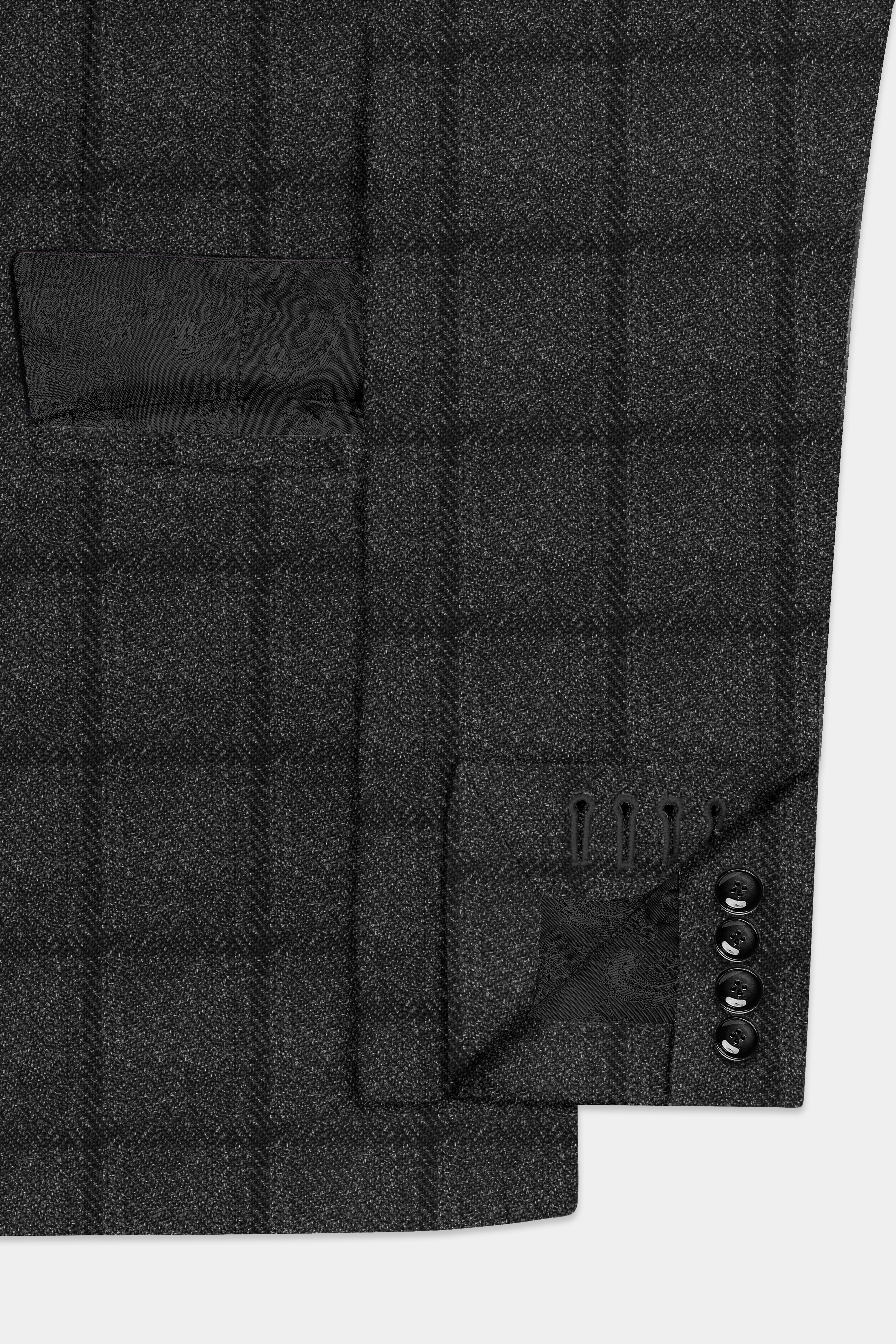 Zeus Gray Plaid Tweed Blazer