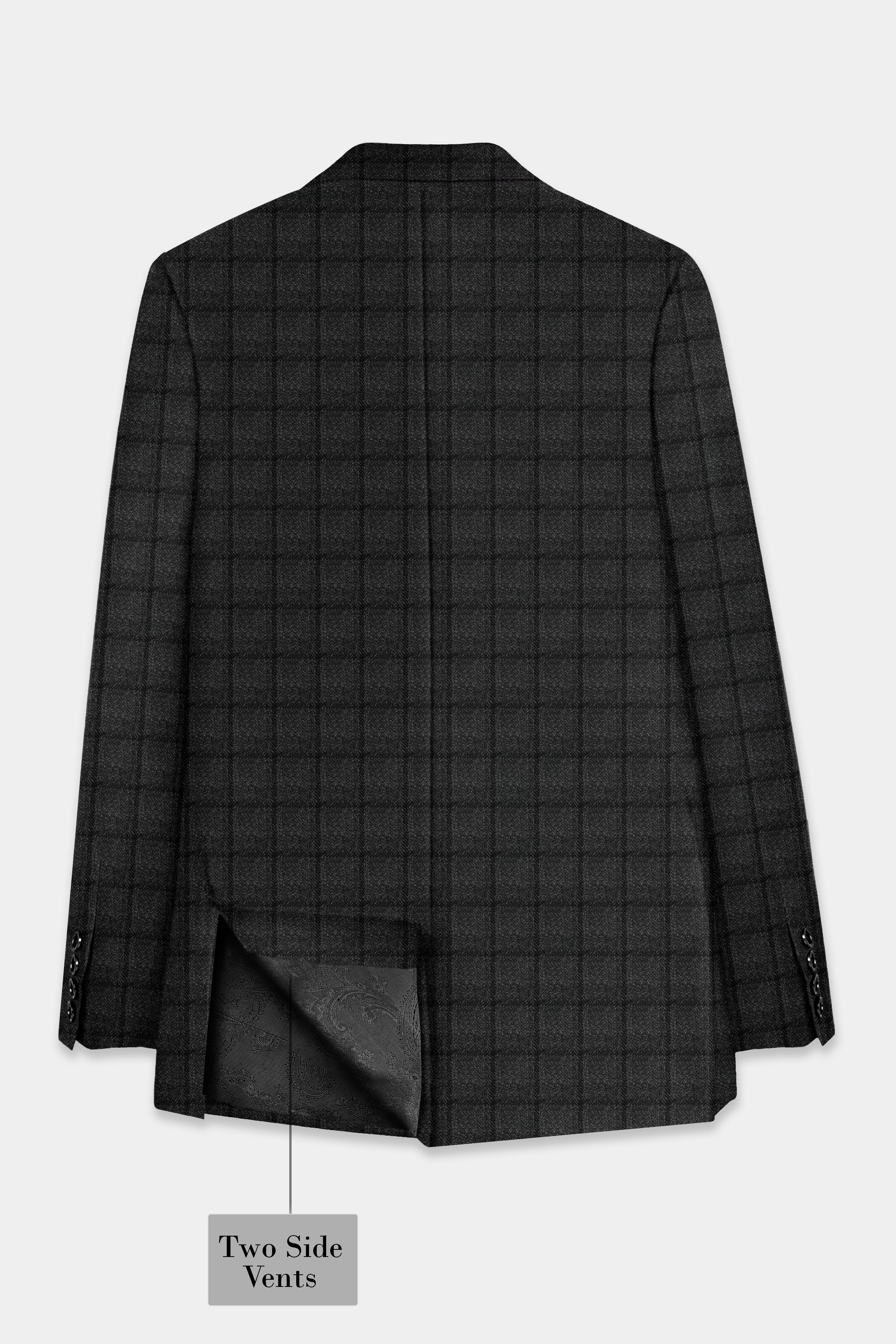 Zeus Gray Plaid Tweed Blazer