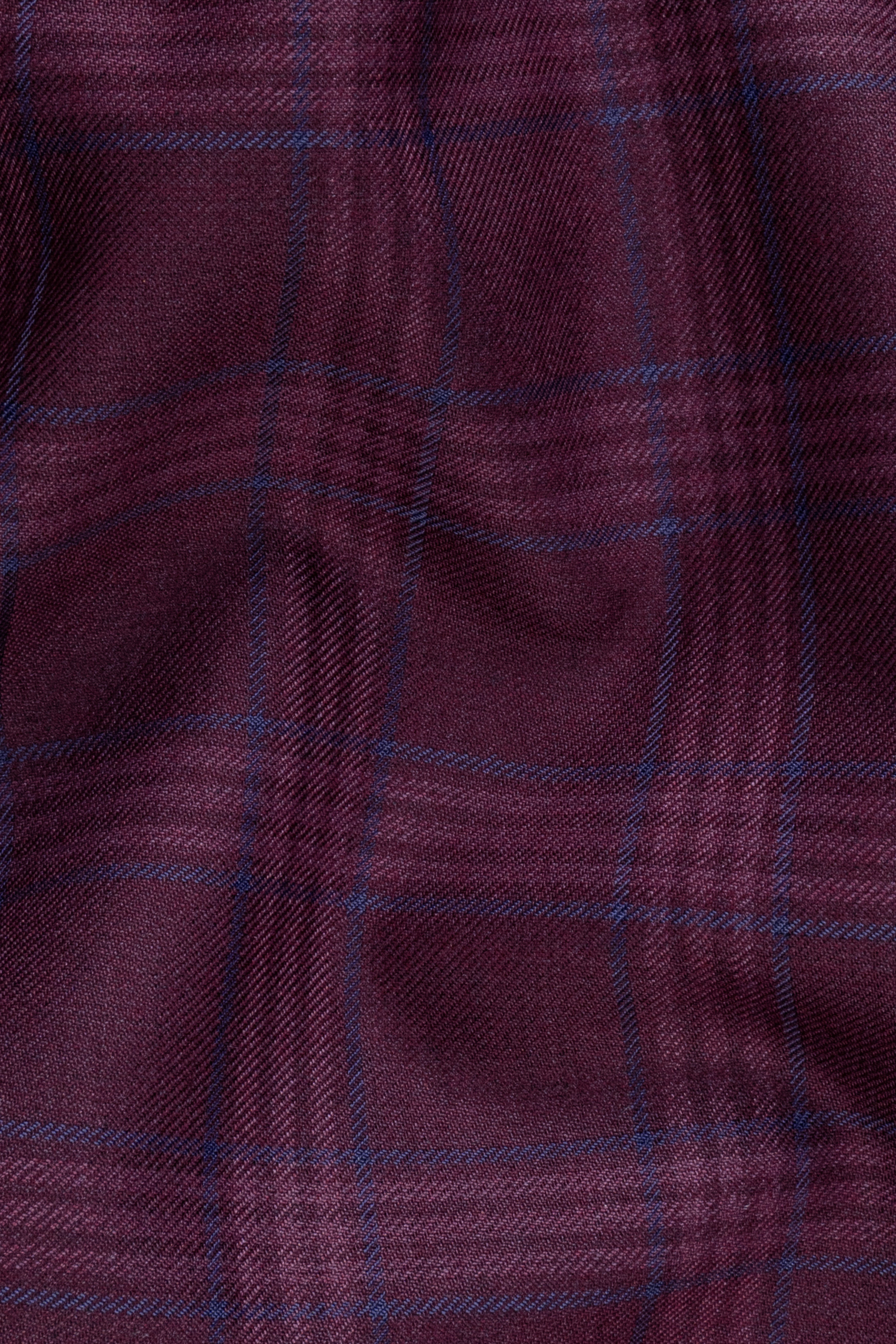 Eclipse Wine Plaid Double Breasted Blazer