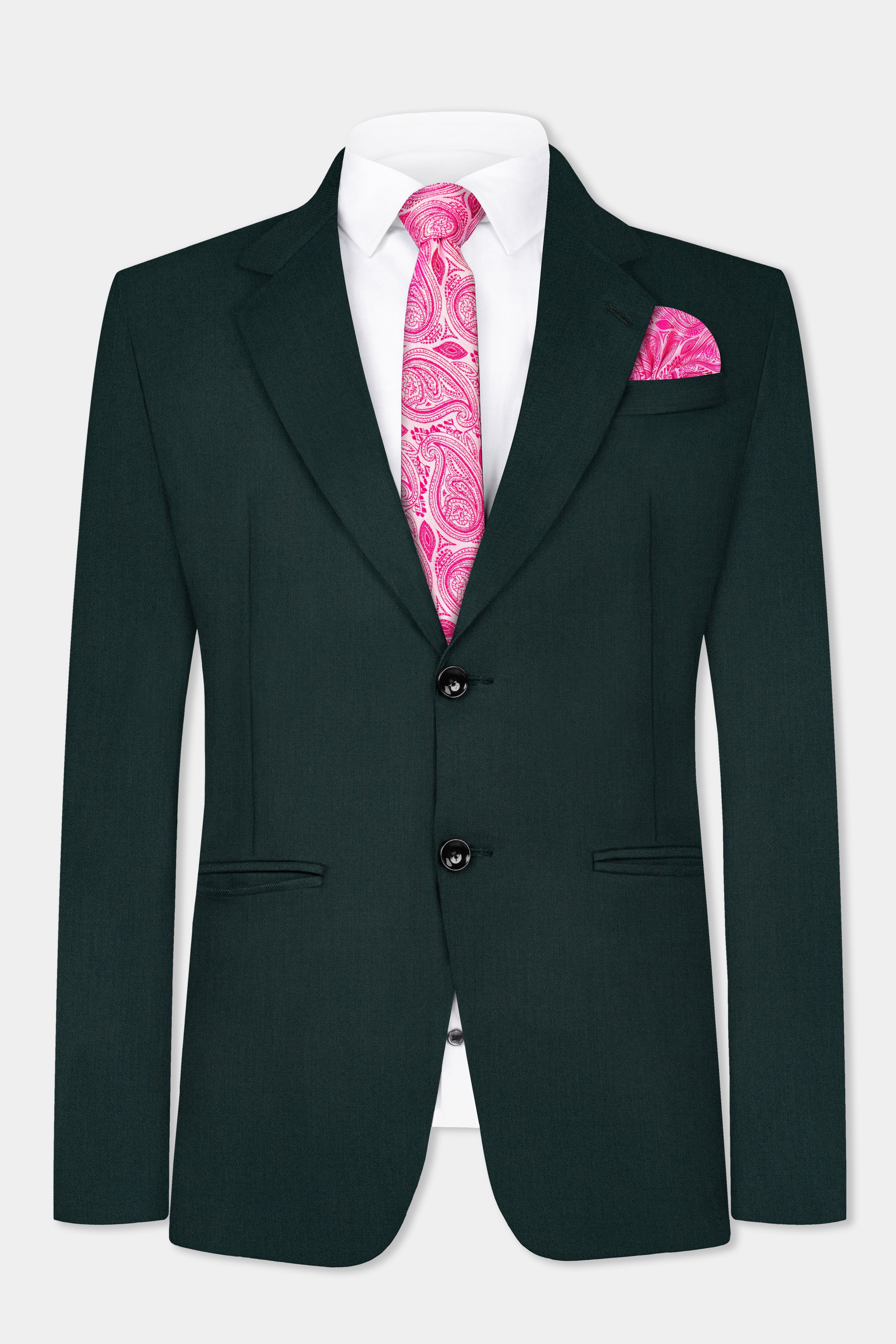 Timber Green Wool Rich Single Breasted Blazer