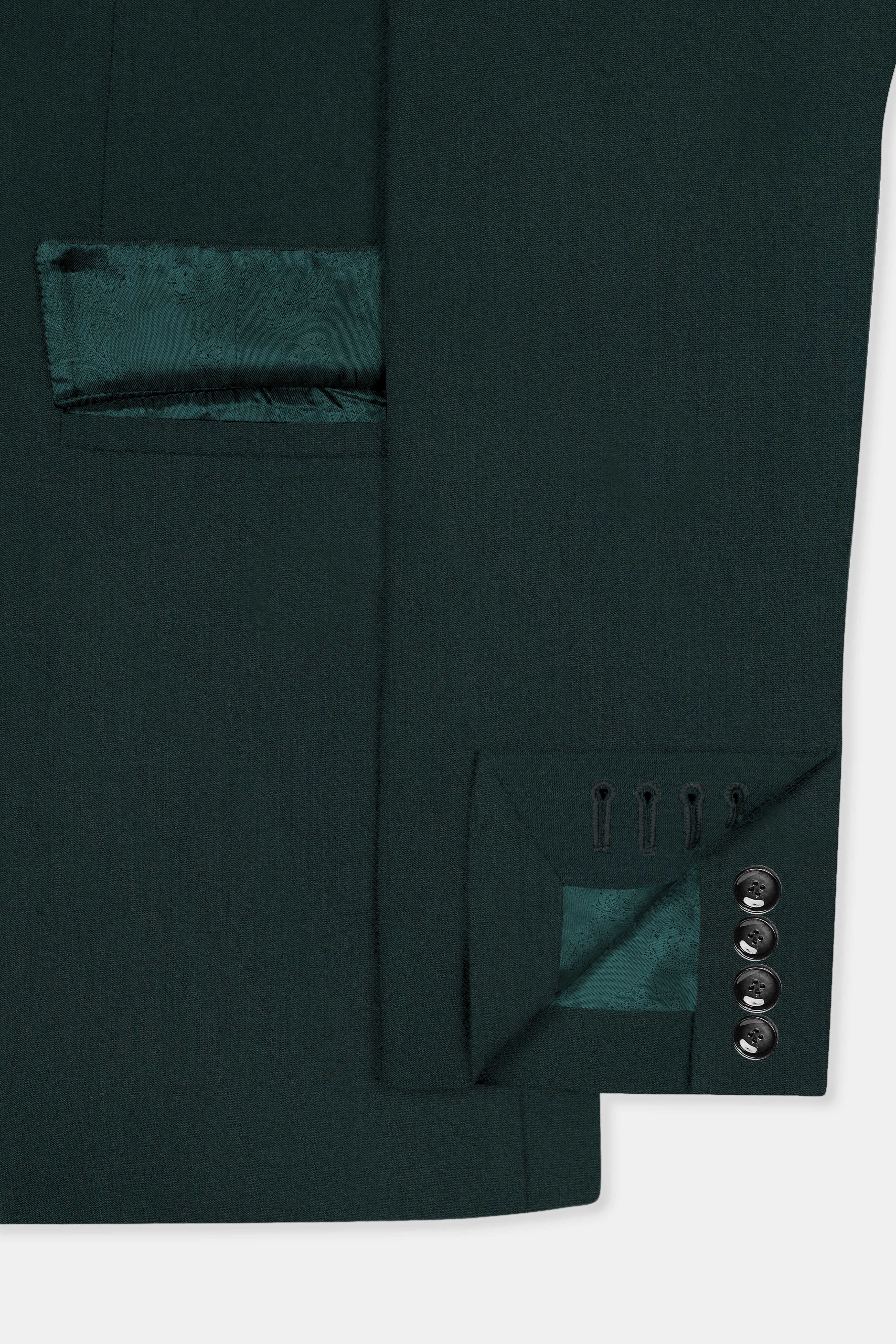 Timber Green Wool Rich Single Breasted Blazer