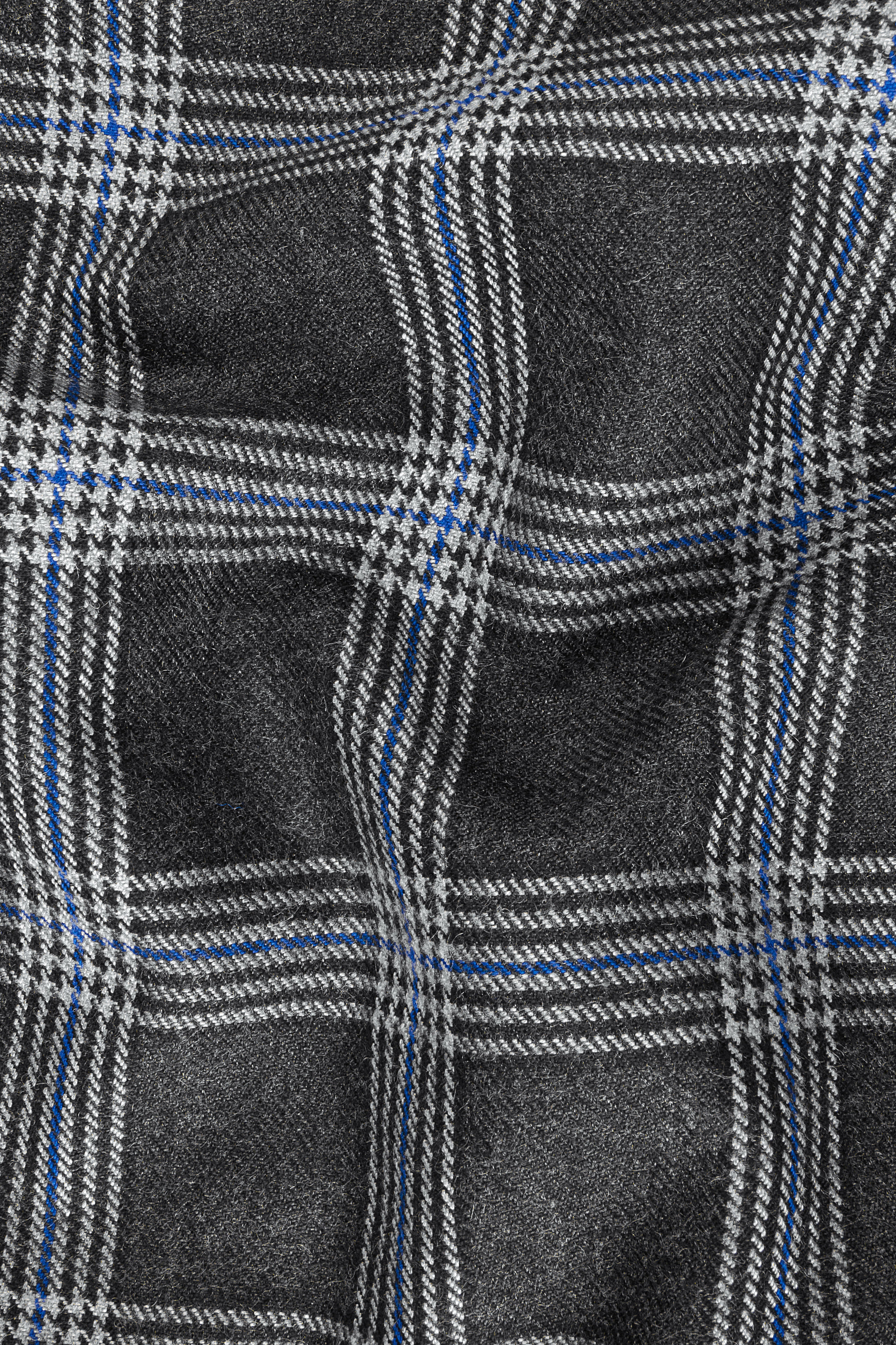 Iridium Gray Plaid Tweed Blazer